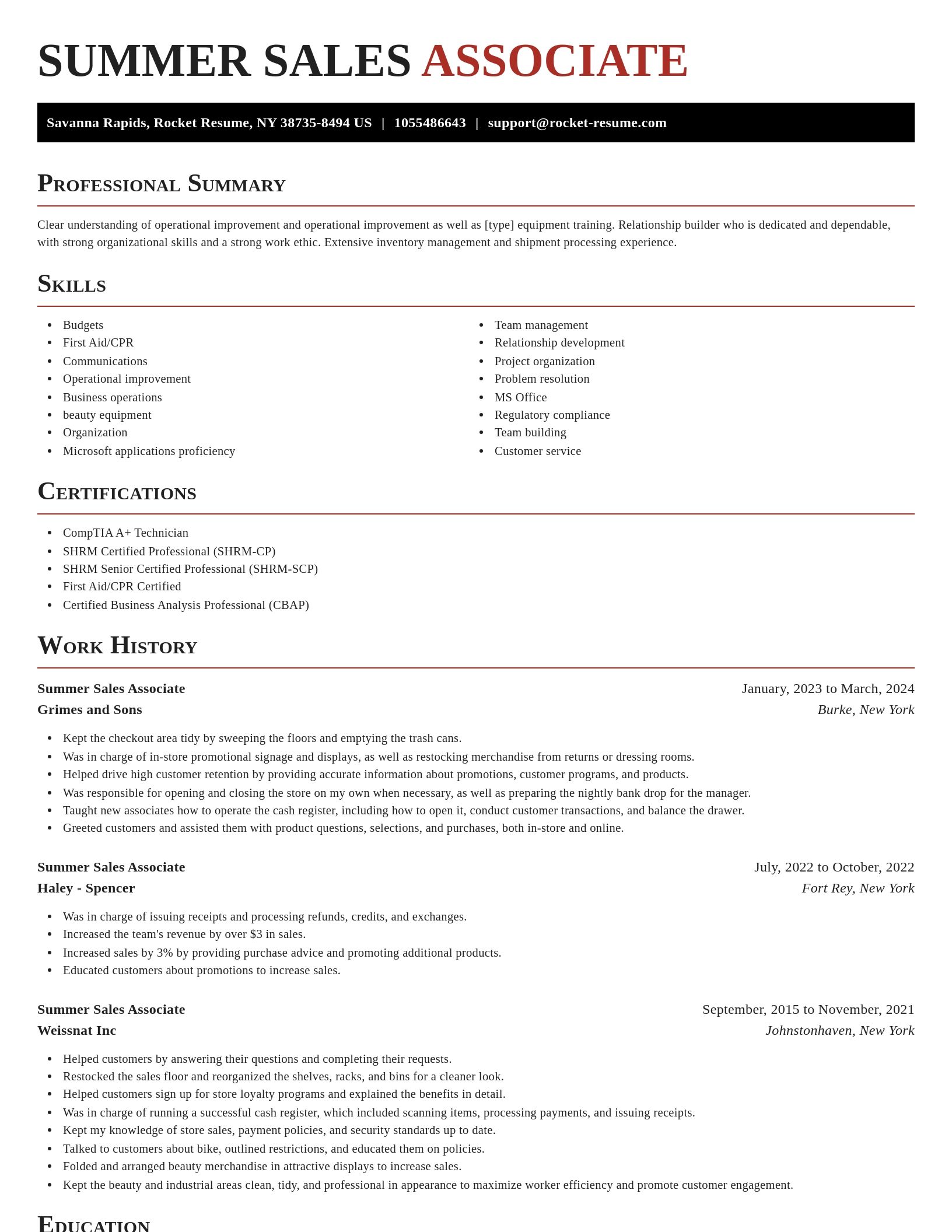 Exquisite resume template