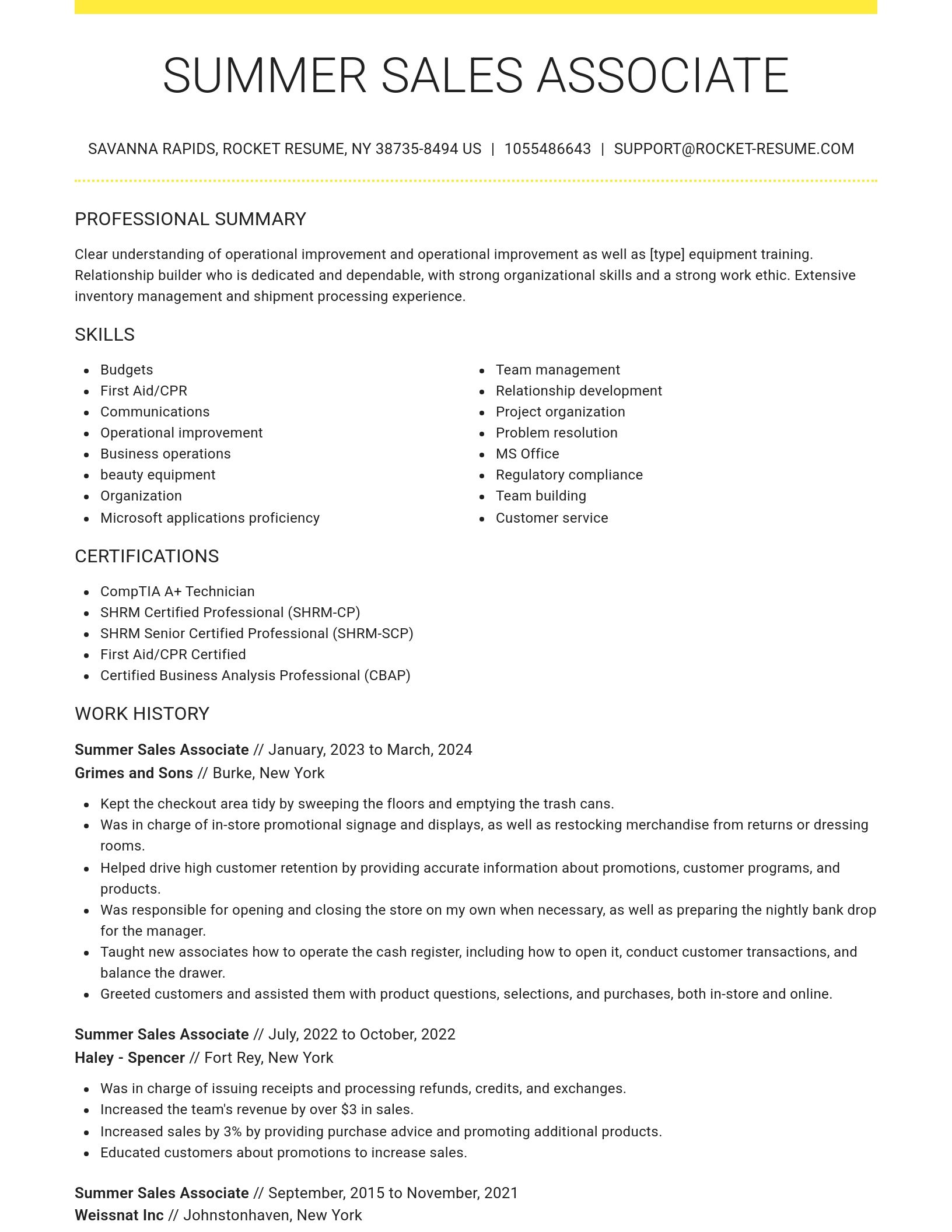 Grand resume template