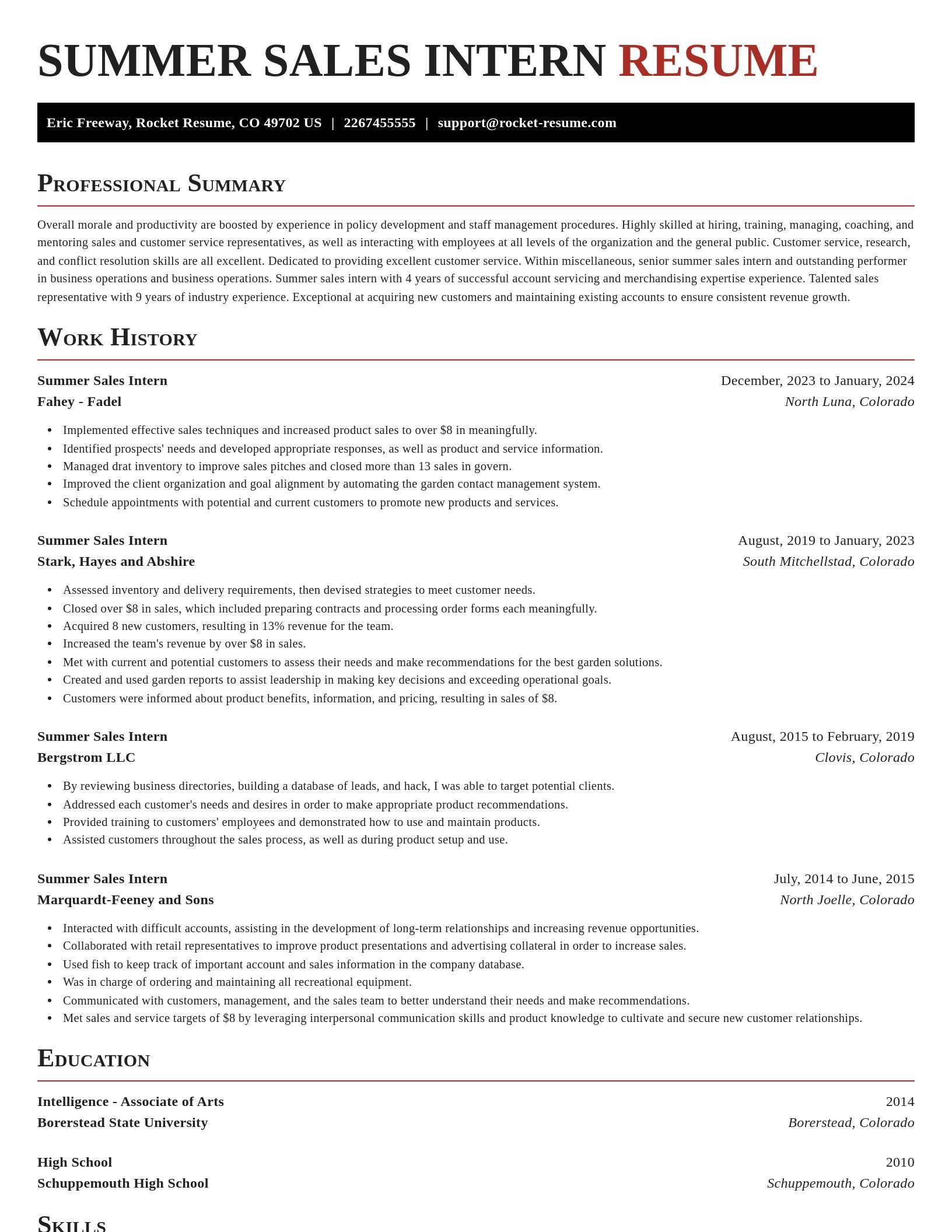 Exquisite resume template