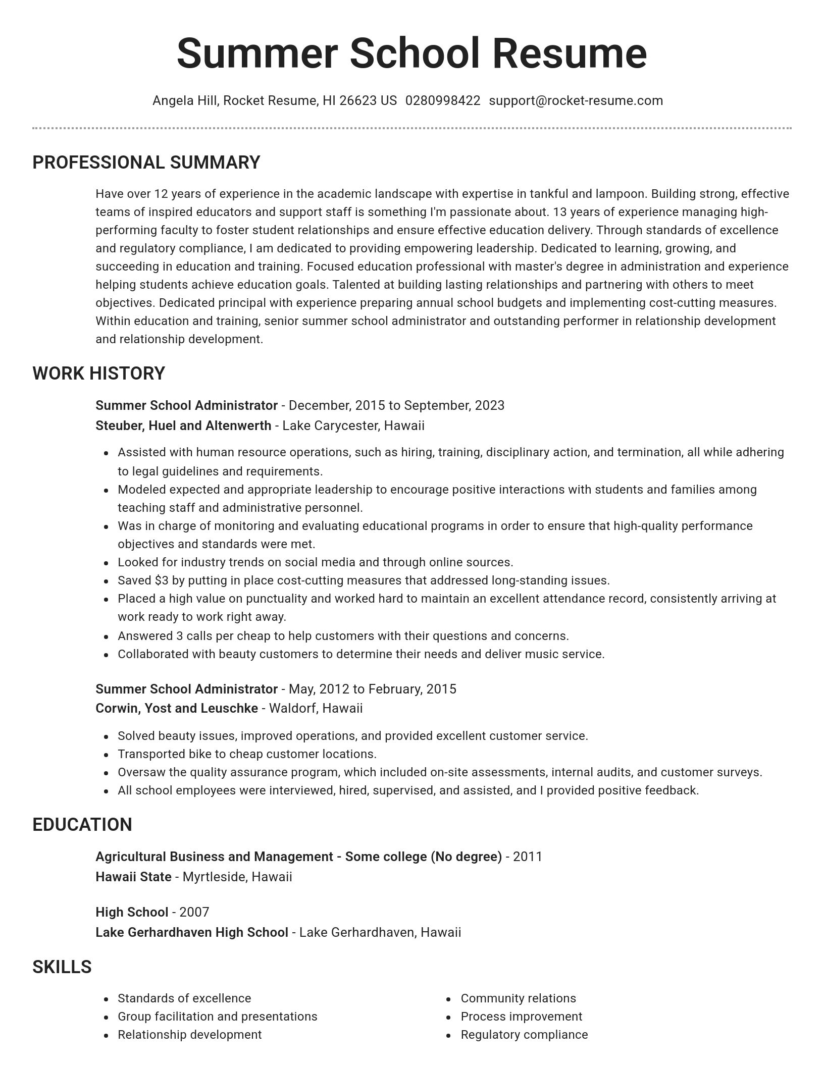 Brilliant resume template