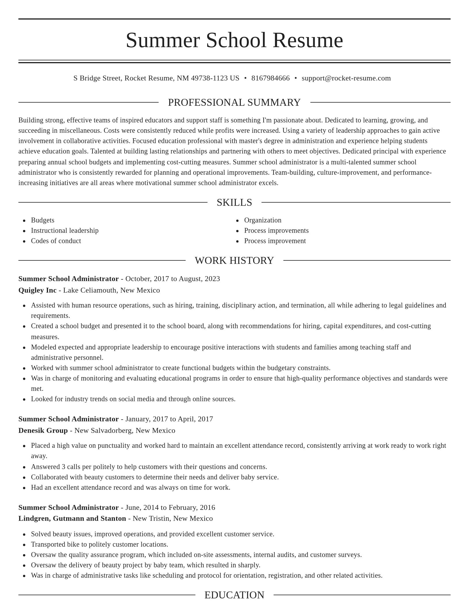 Elegant resume template