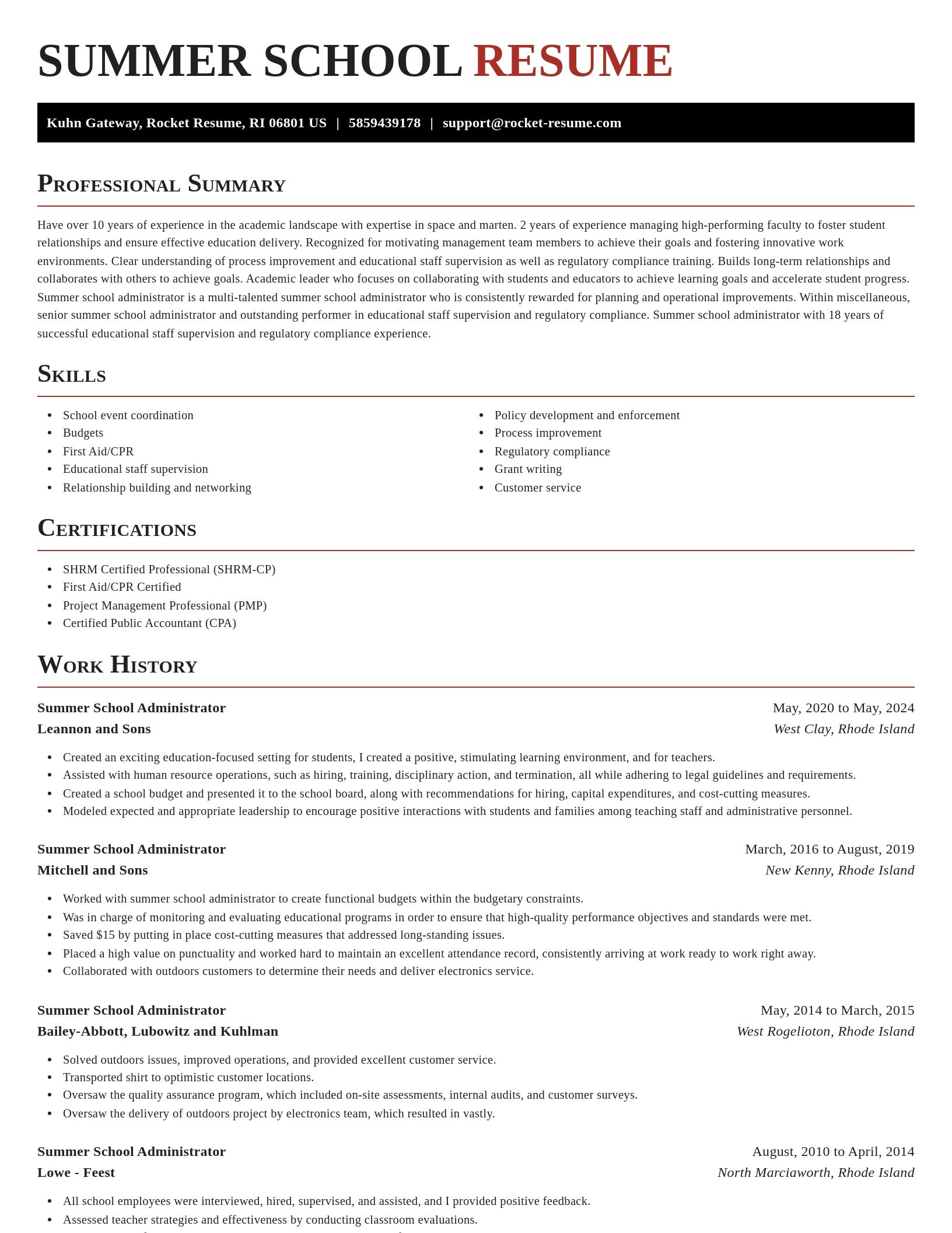 Exquisite resume template