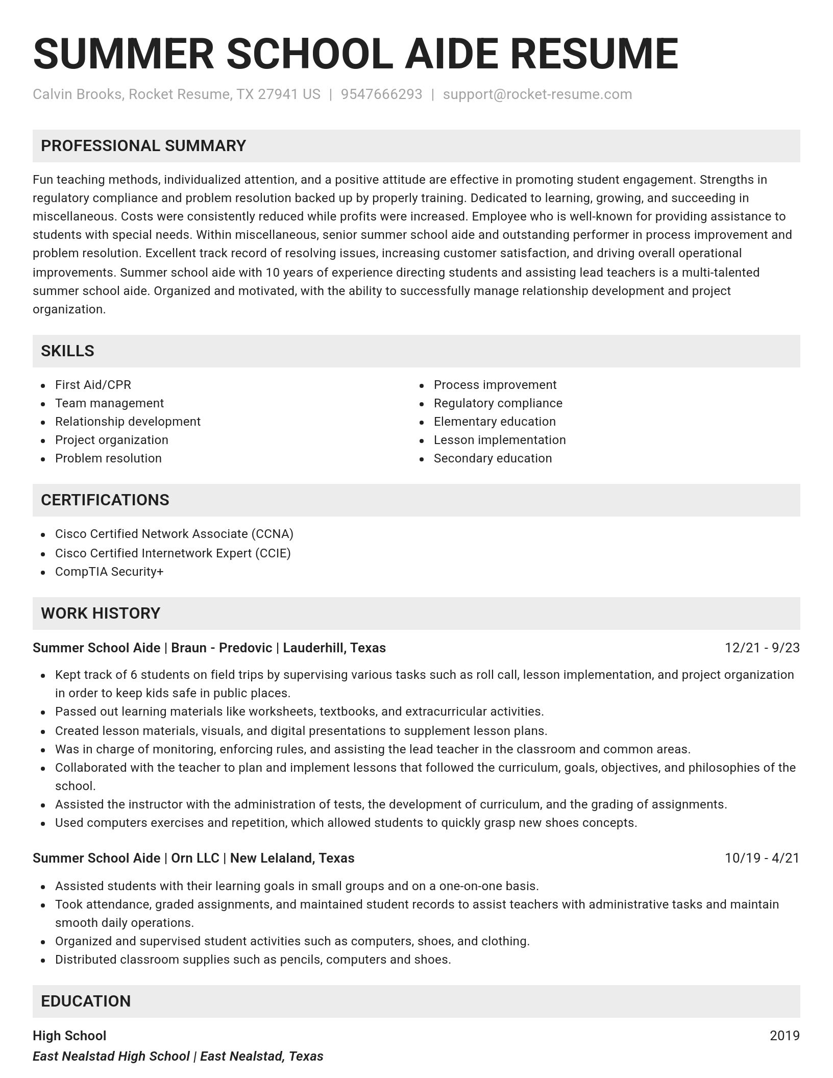 Genius resume template