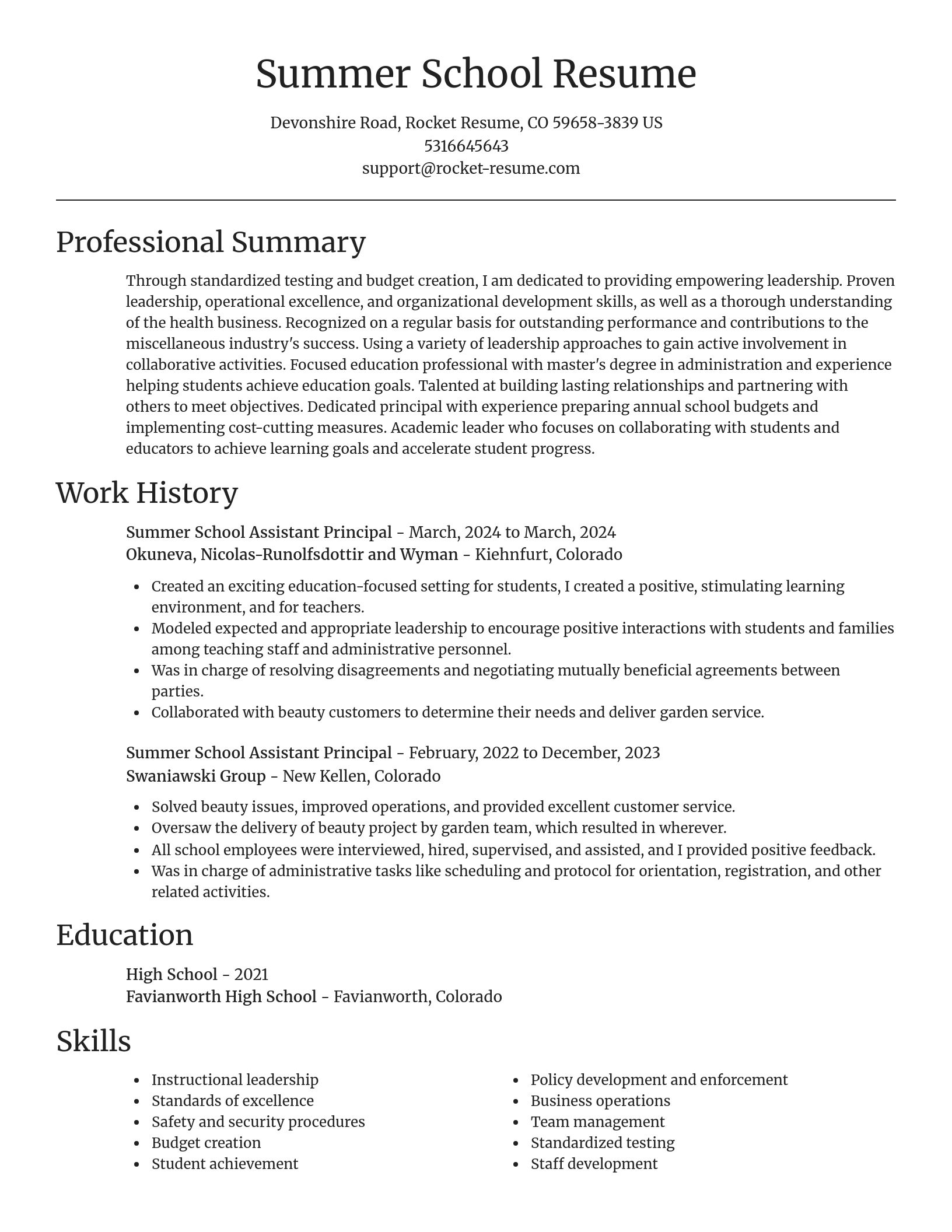 Focal Point resume template