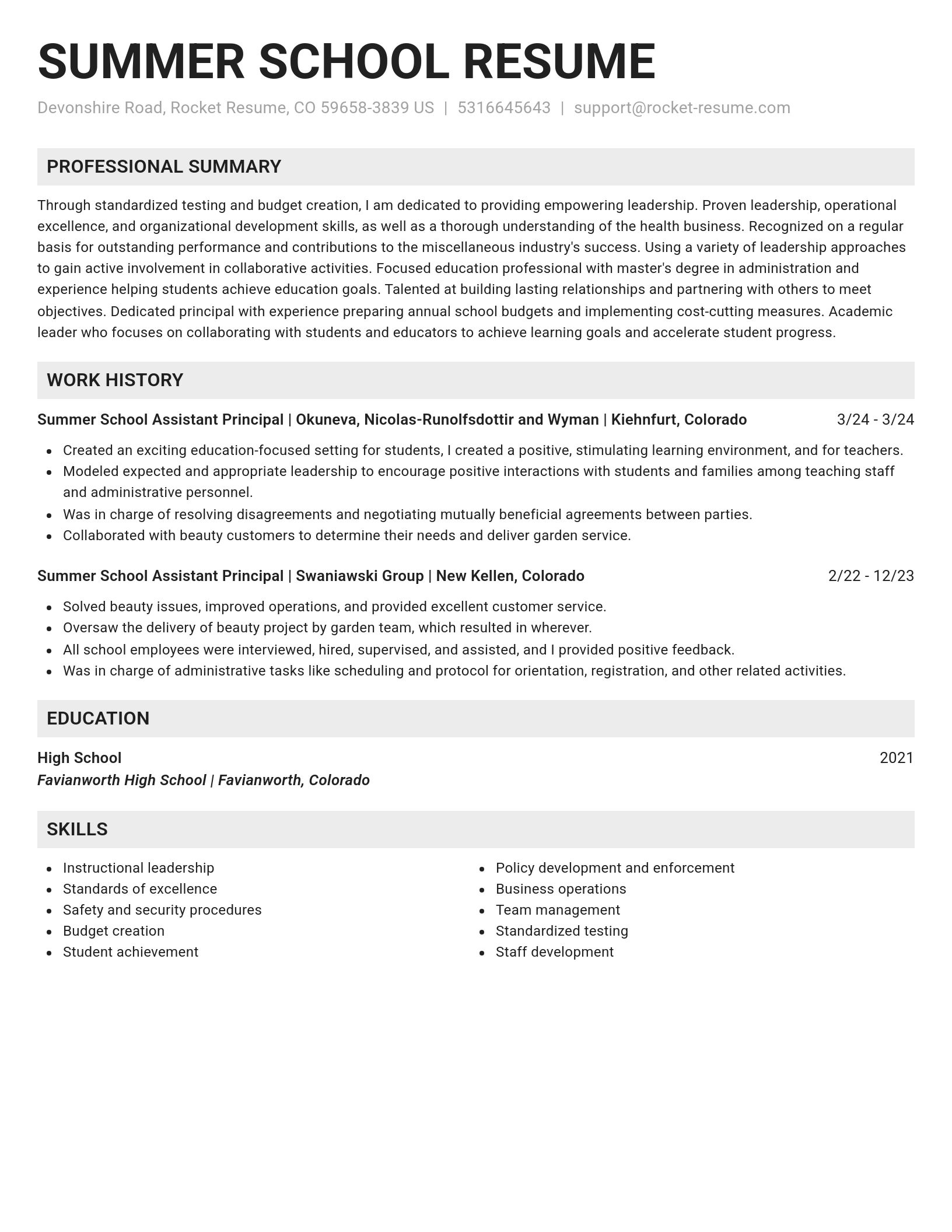 Genius resume template