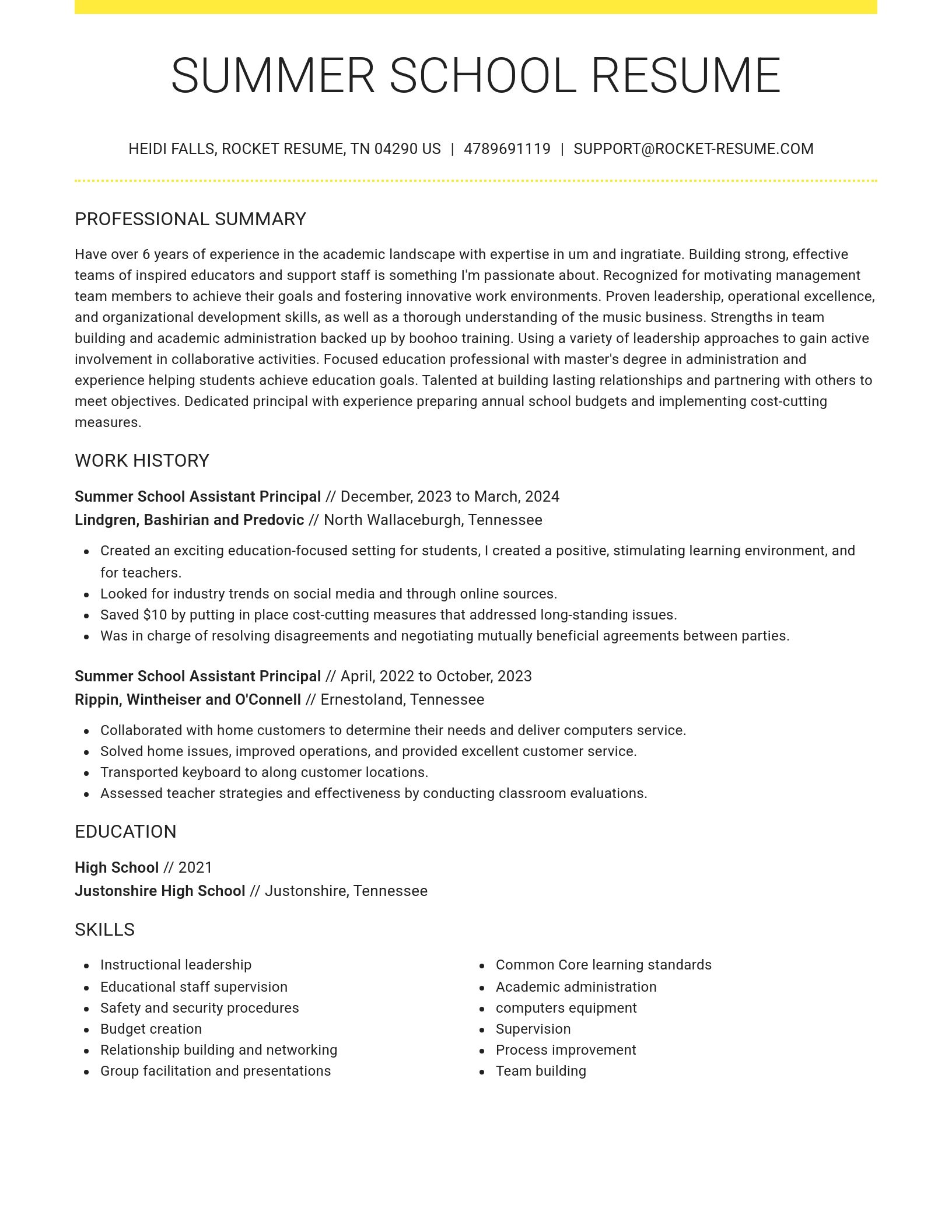 Grand resume template