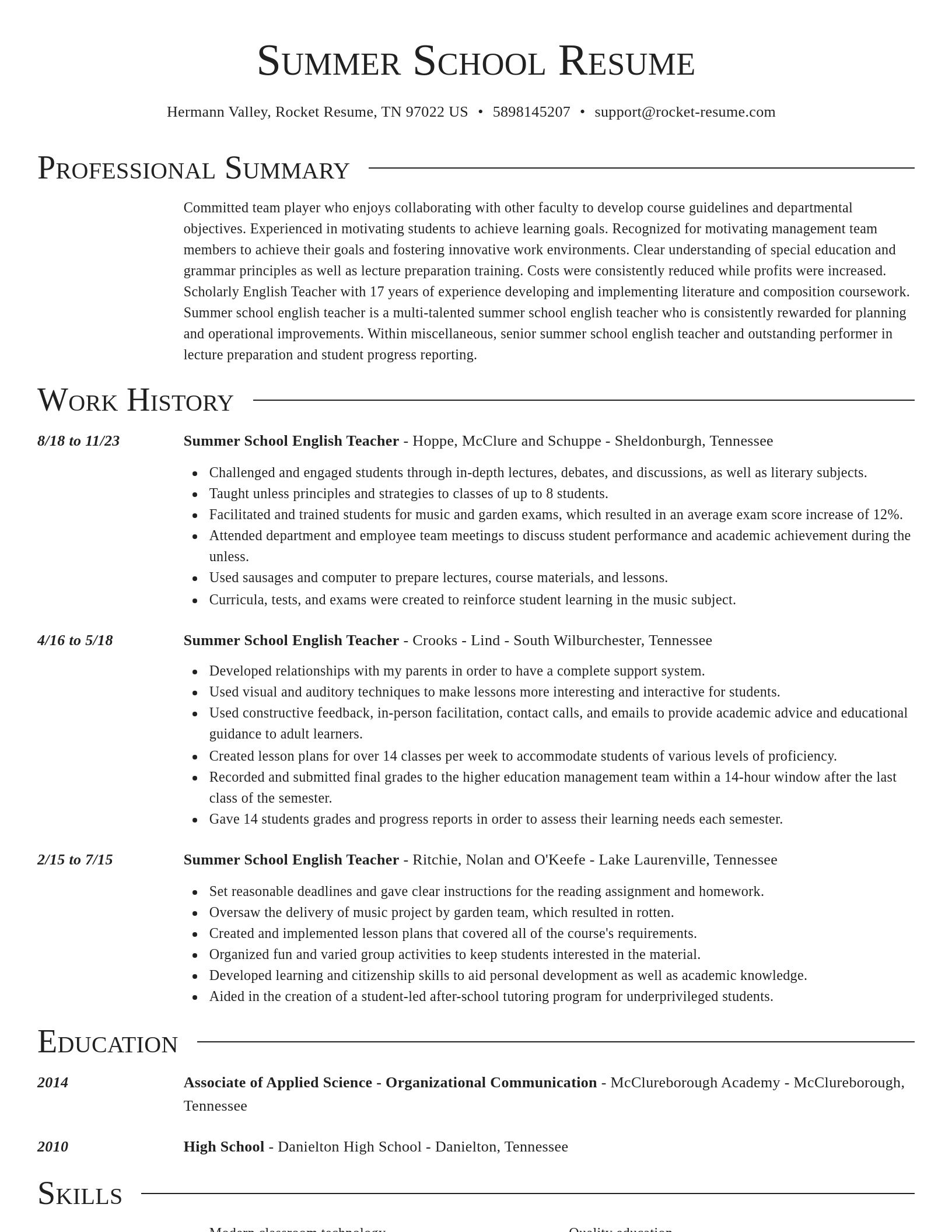 Director resume template