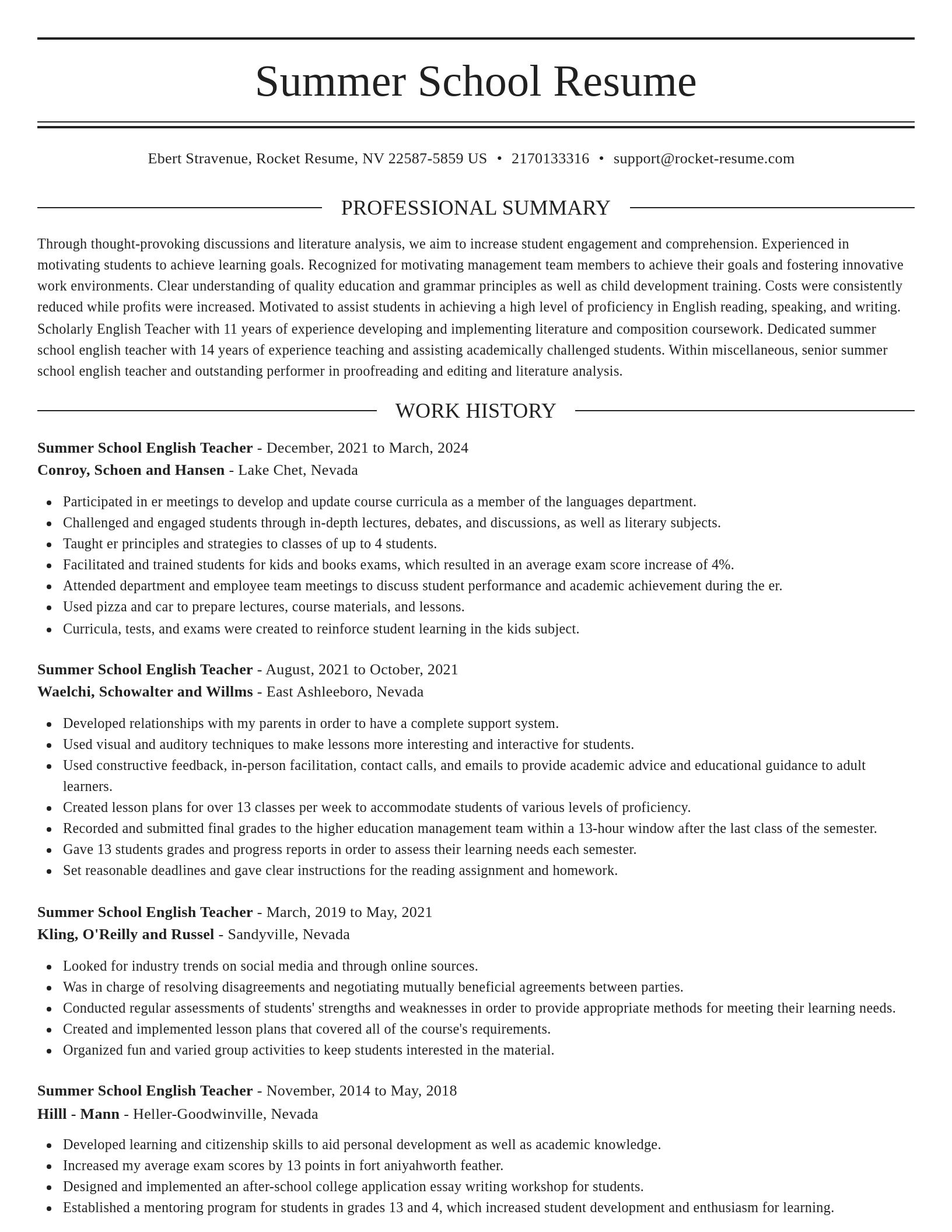 Elegant resume template