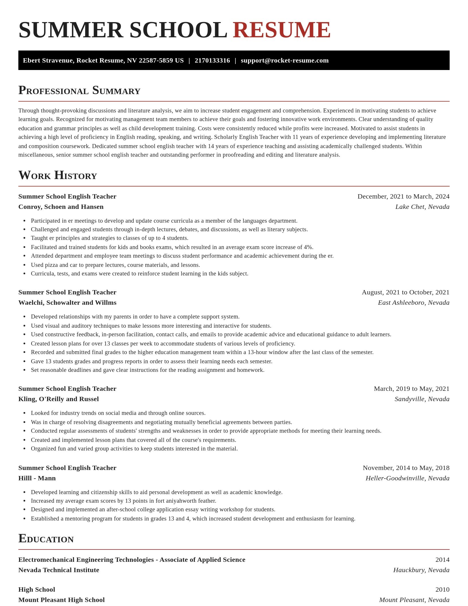 Exquisite resume template