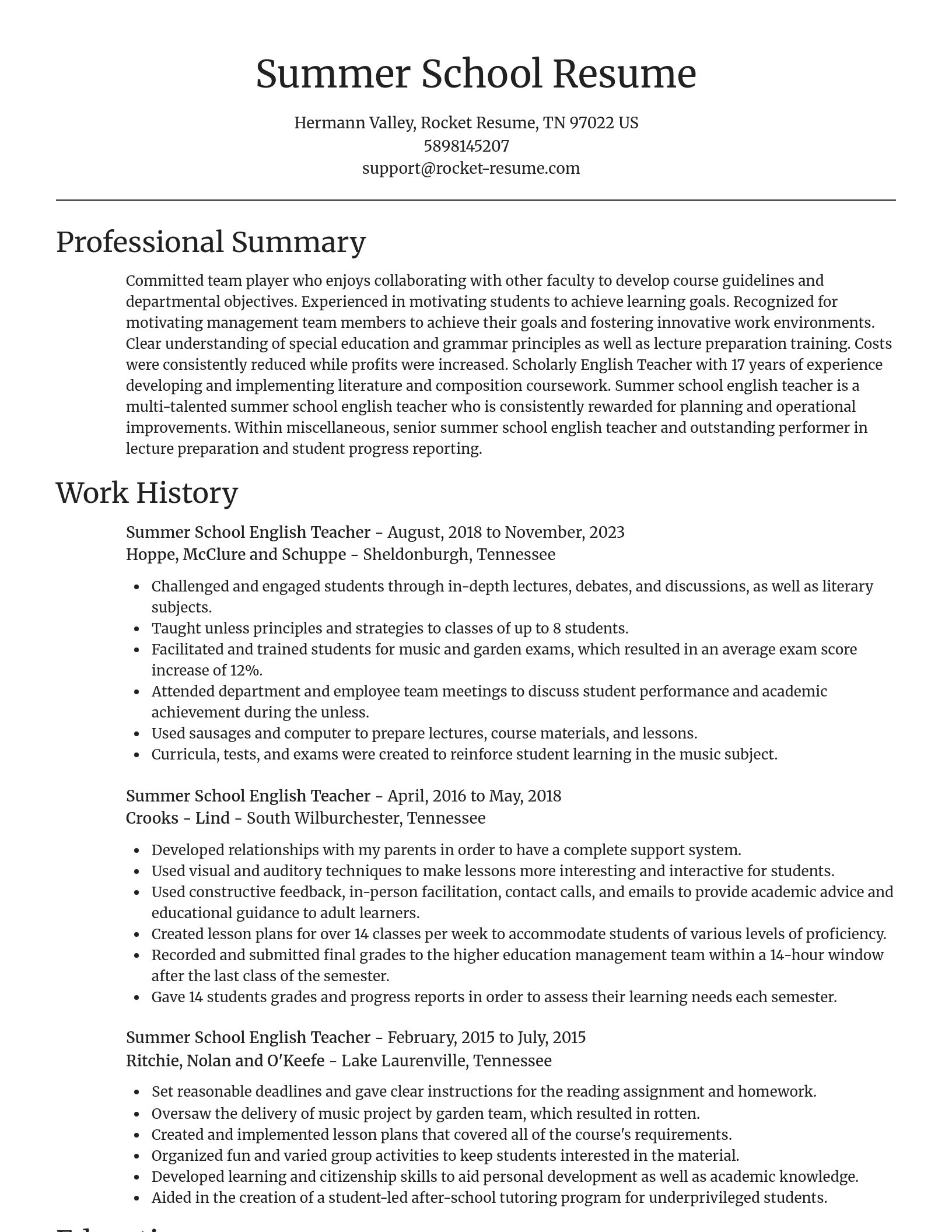 Focal Point resume template