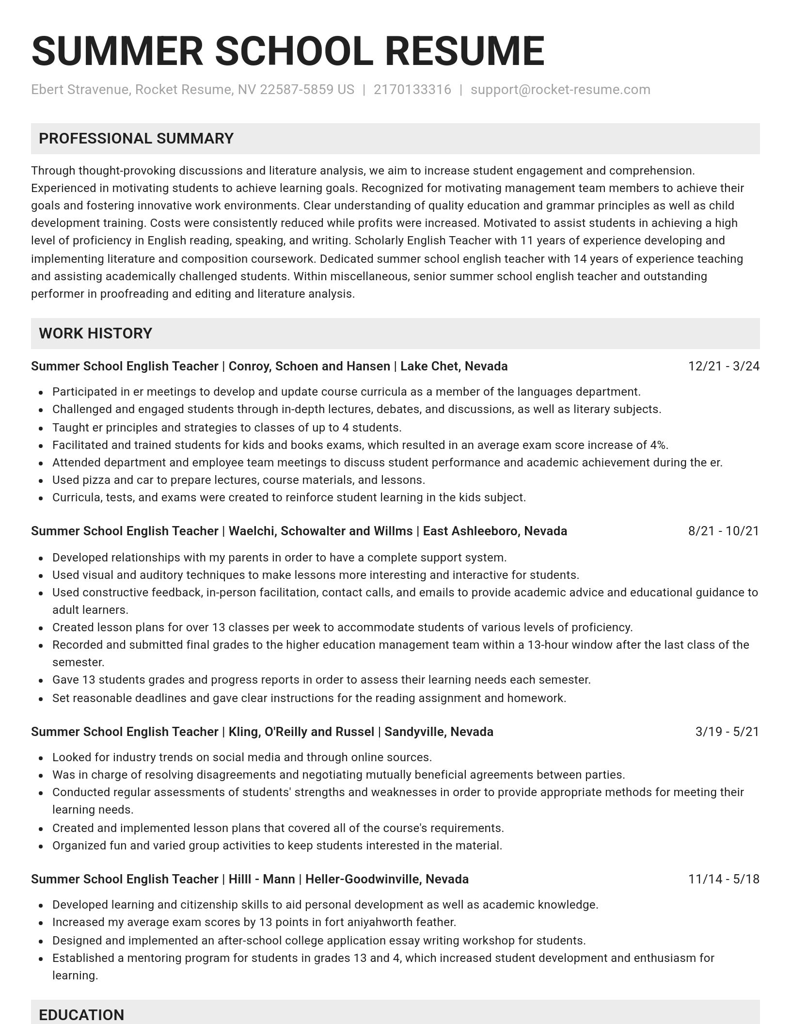 Genius resume template