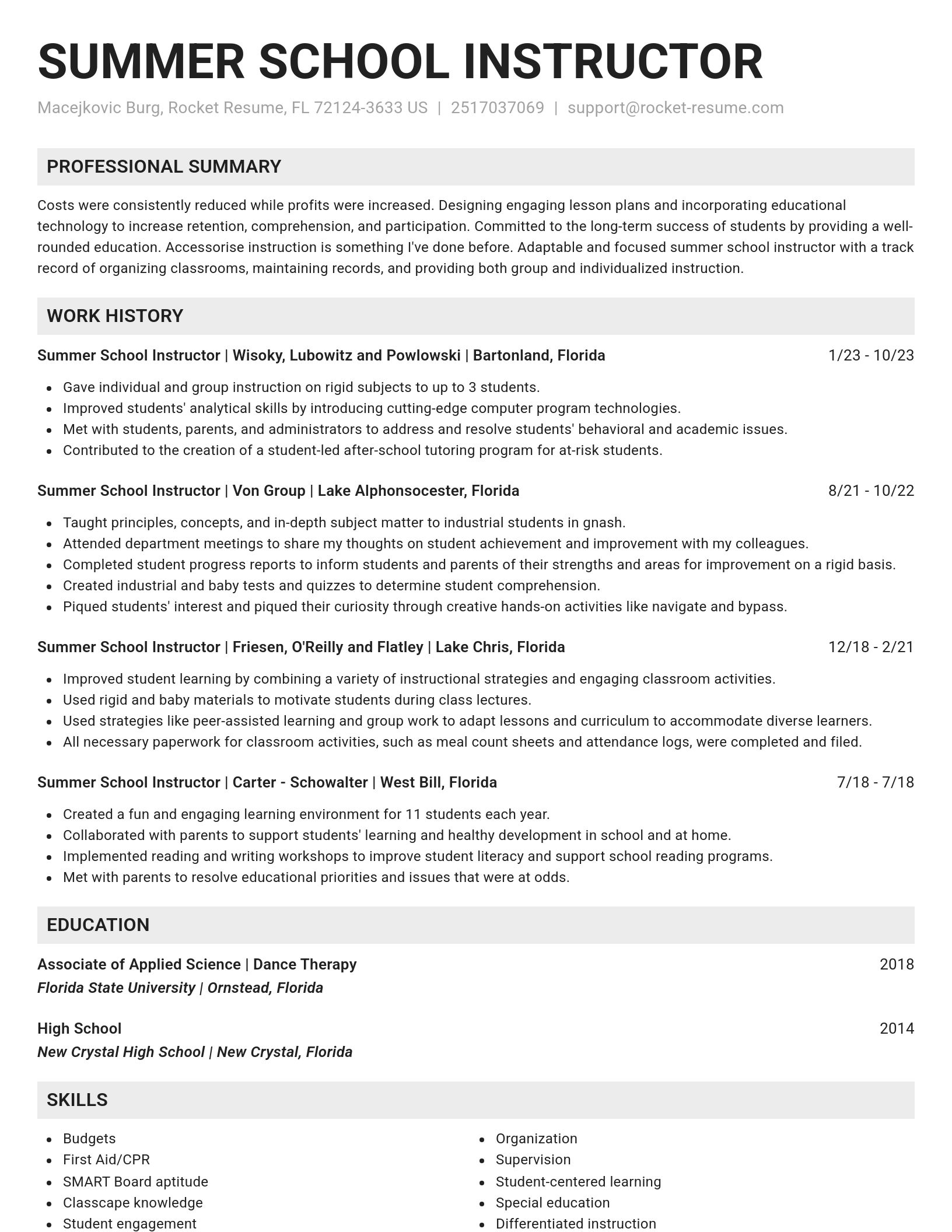 Genius resume template