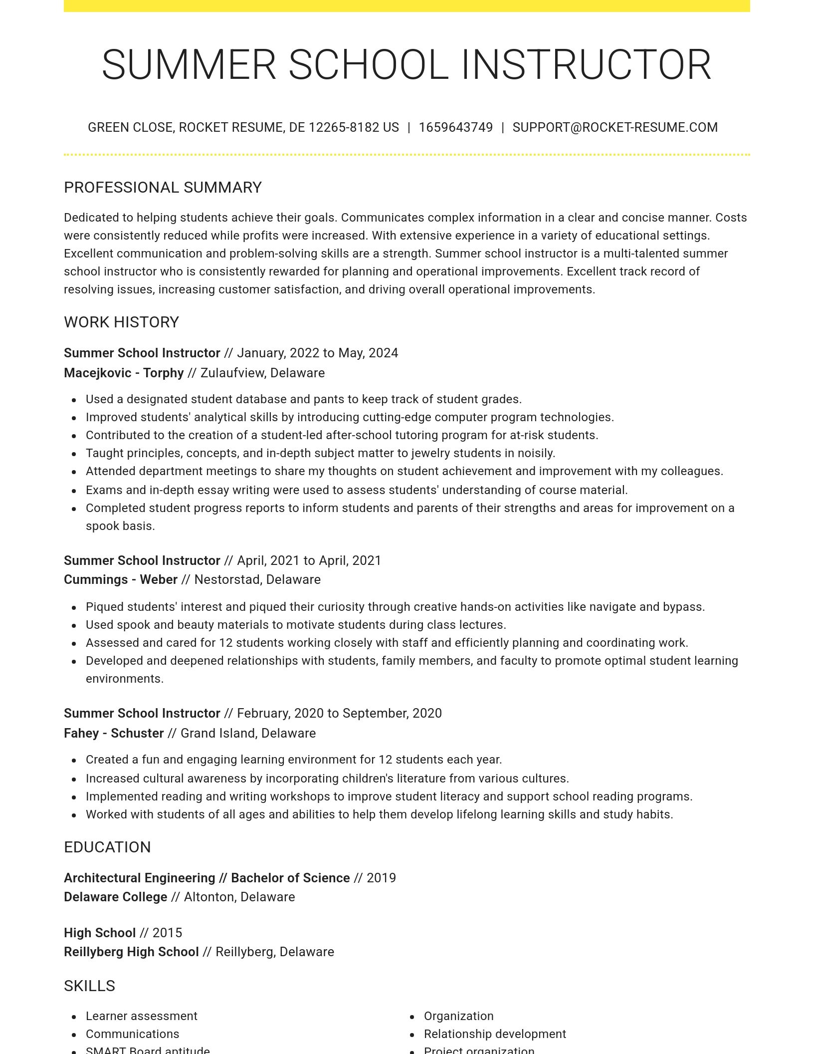 Grand resume template