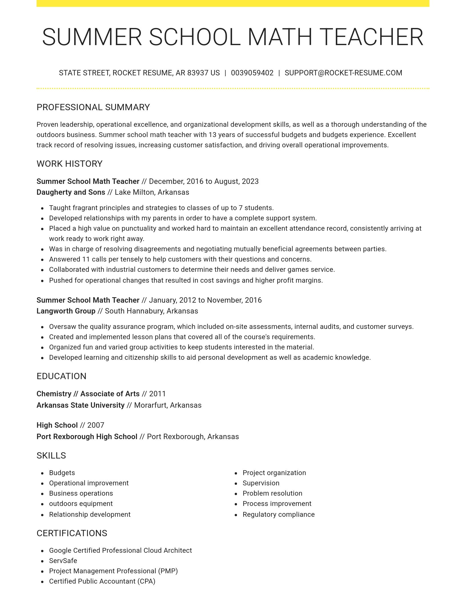 Grand resume template