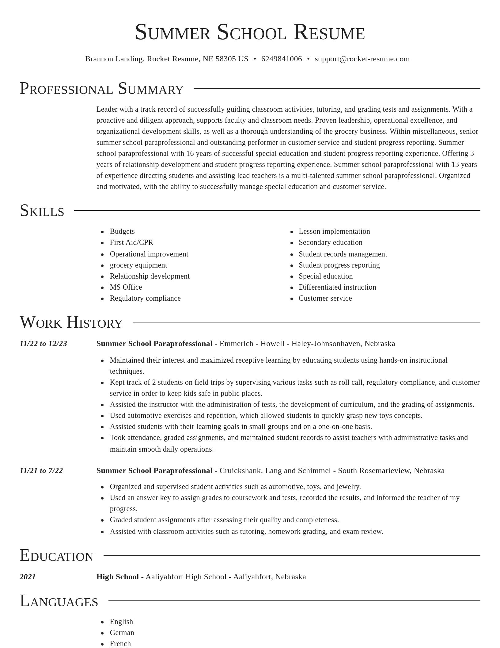Director resume template