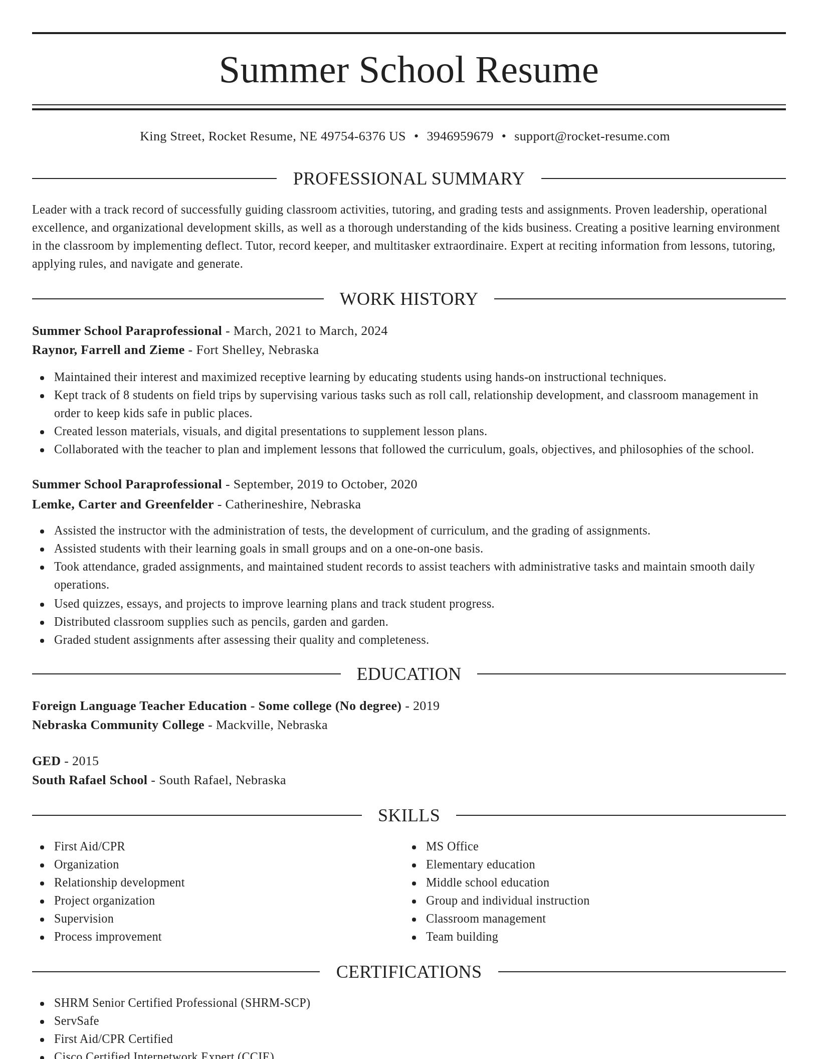 Elegant resume template