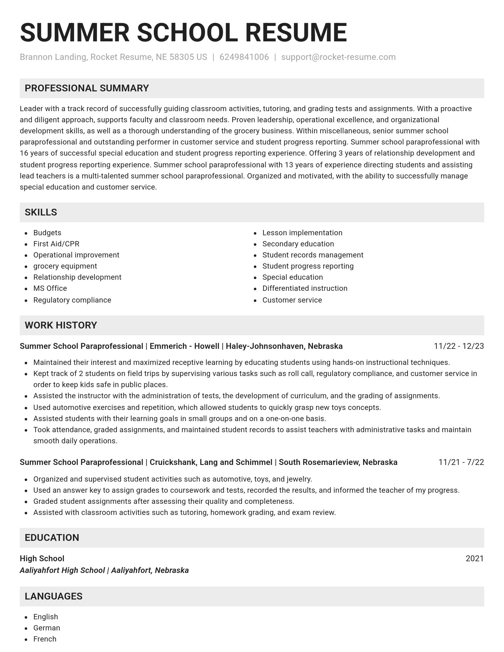 Genius resume template