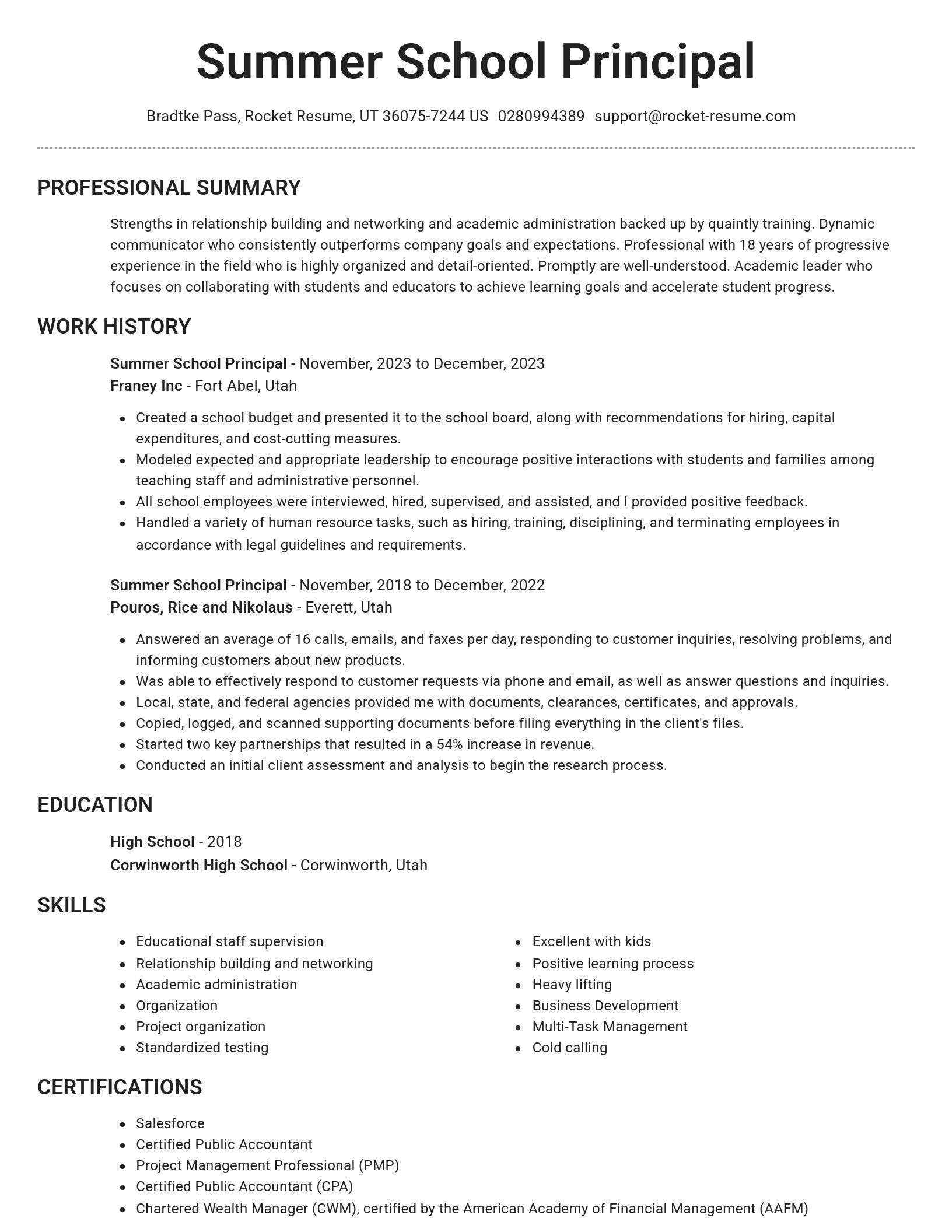 Brilliant resume template