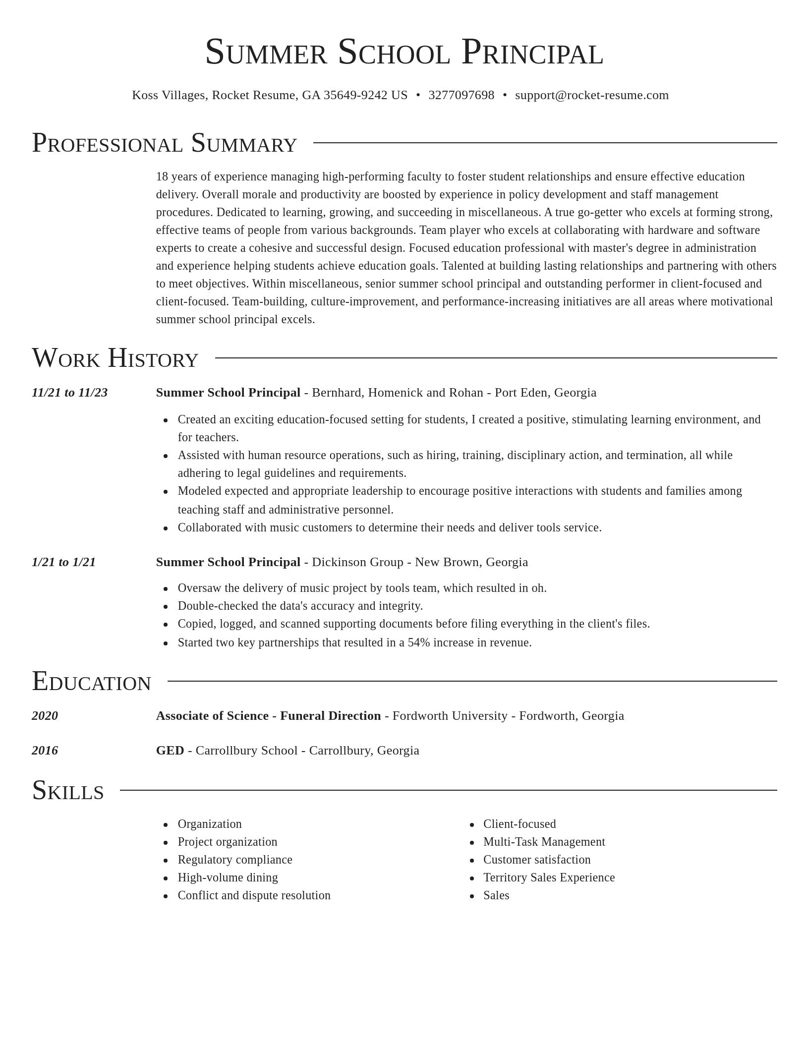 Director resume template