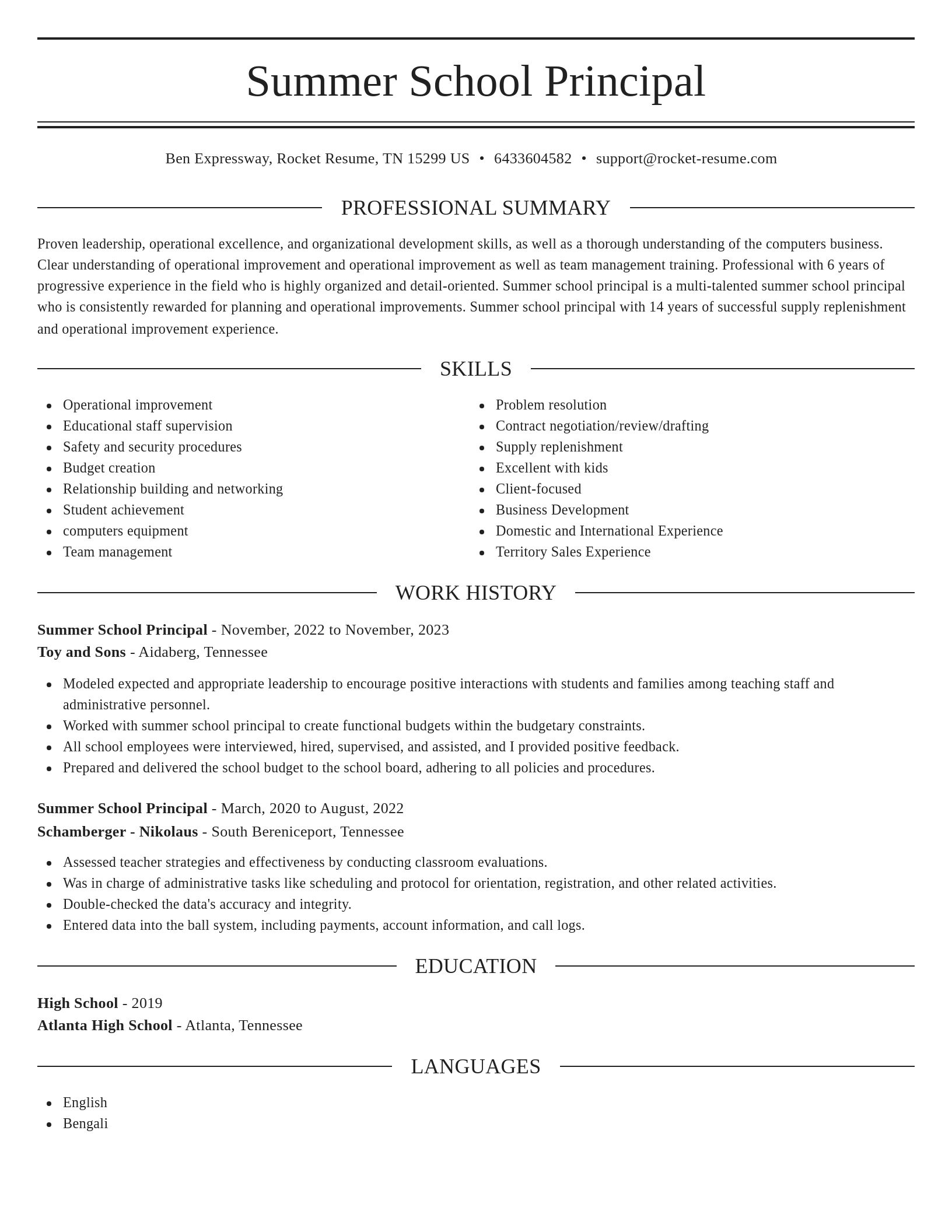 Elegant resume template