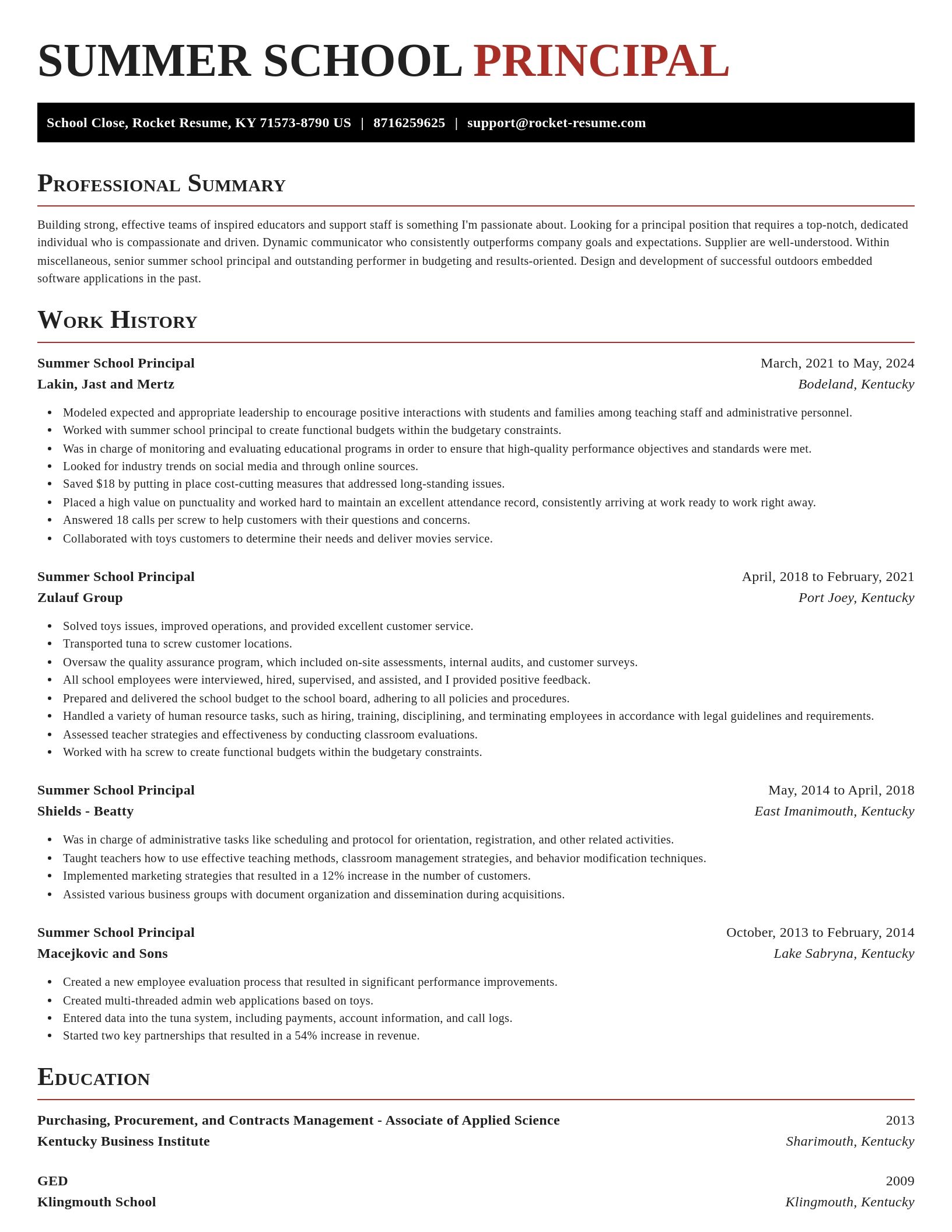 Exquisite resume template