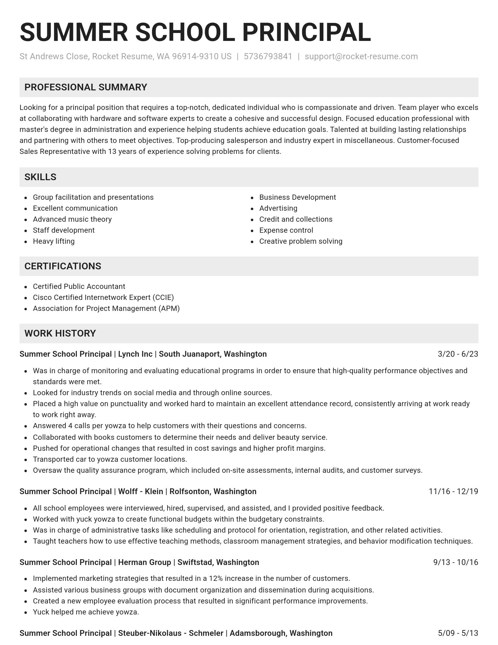 Genius resume template