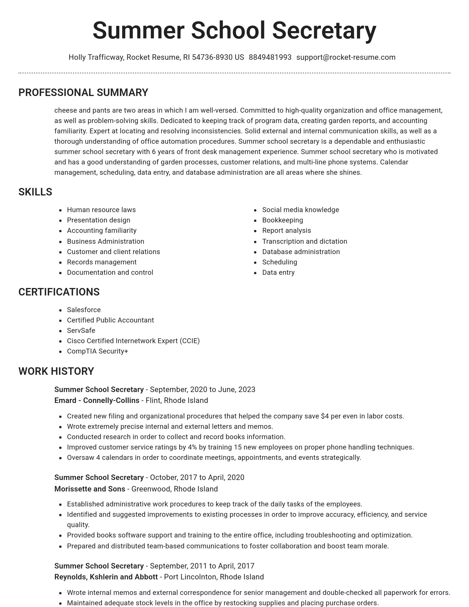 Brilliant resume template