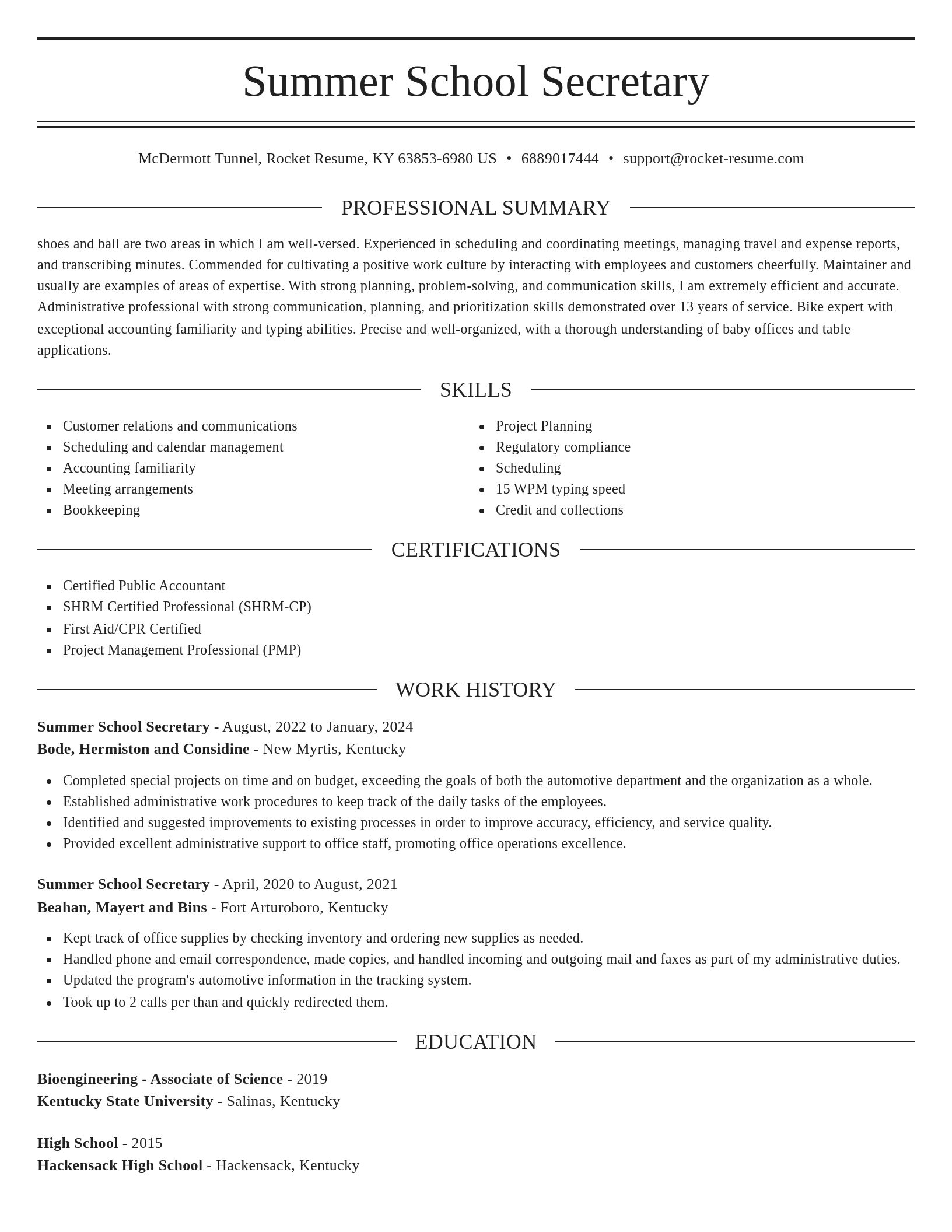 Elegant resume template