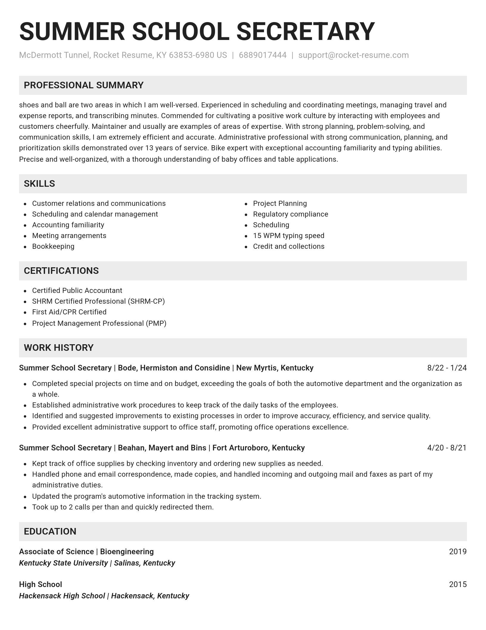 Genius resume template