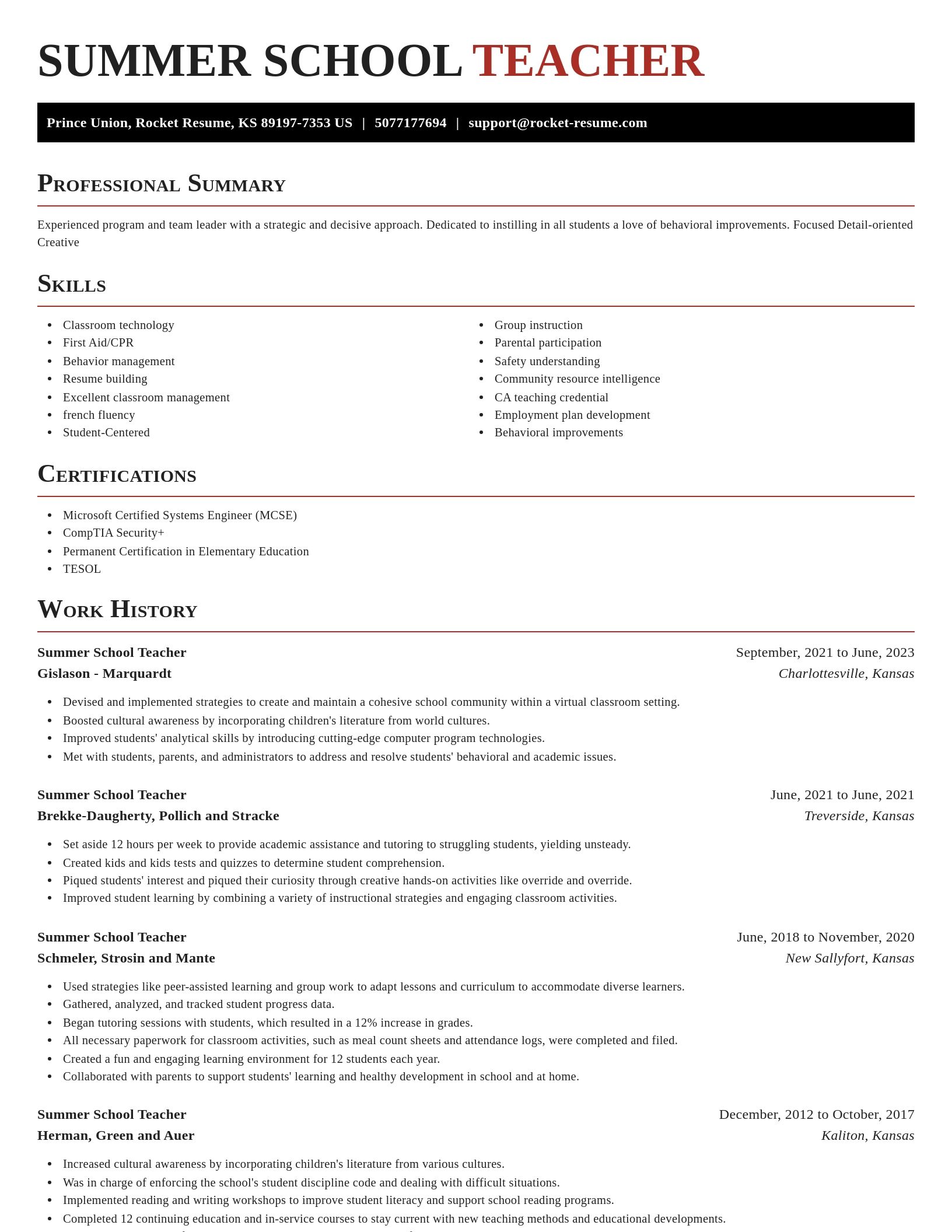 Exquisite resume template