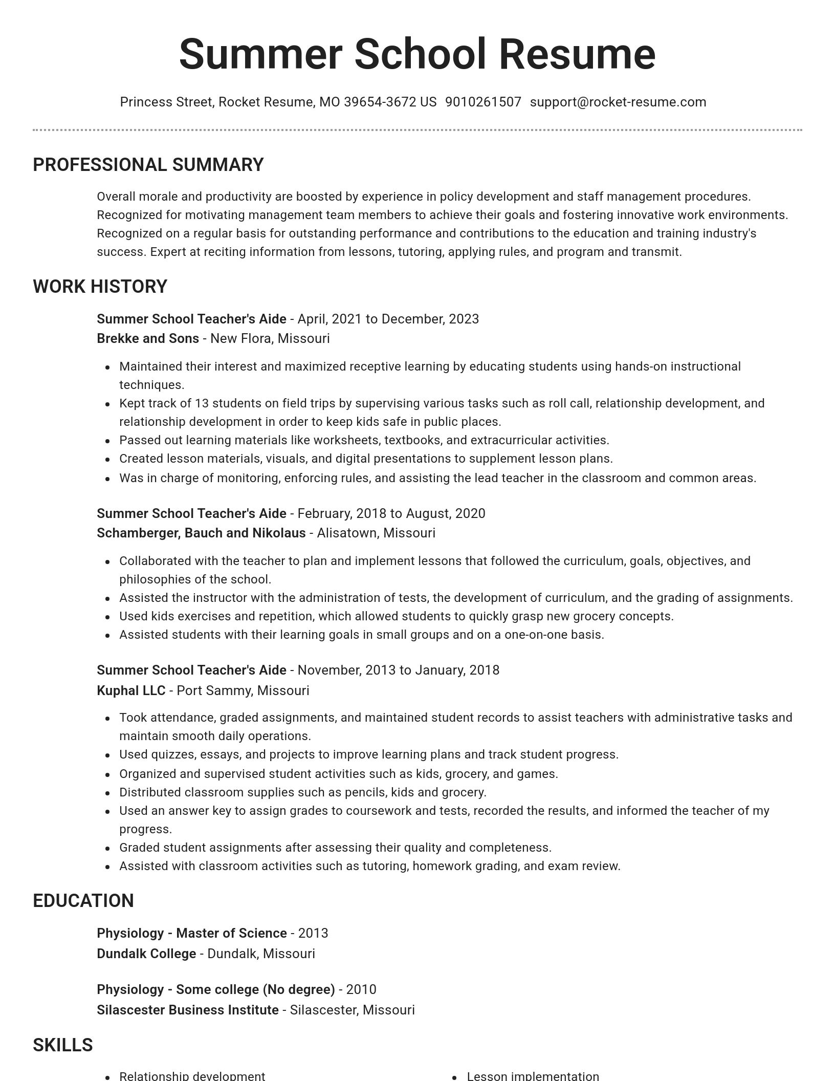 Brilliant resume template