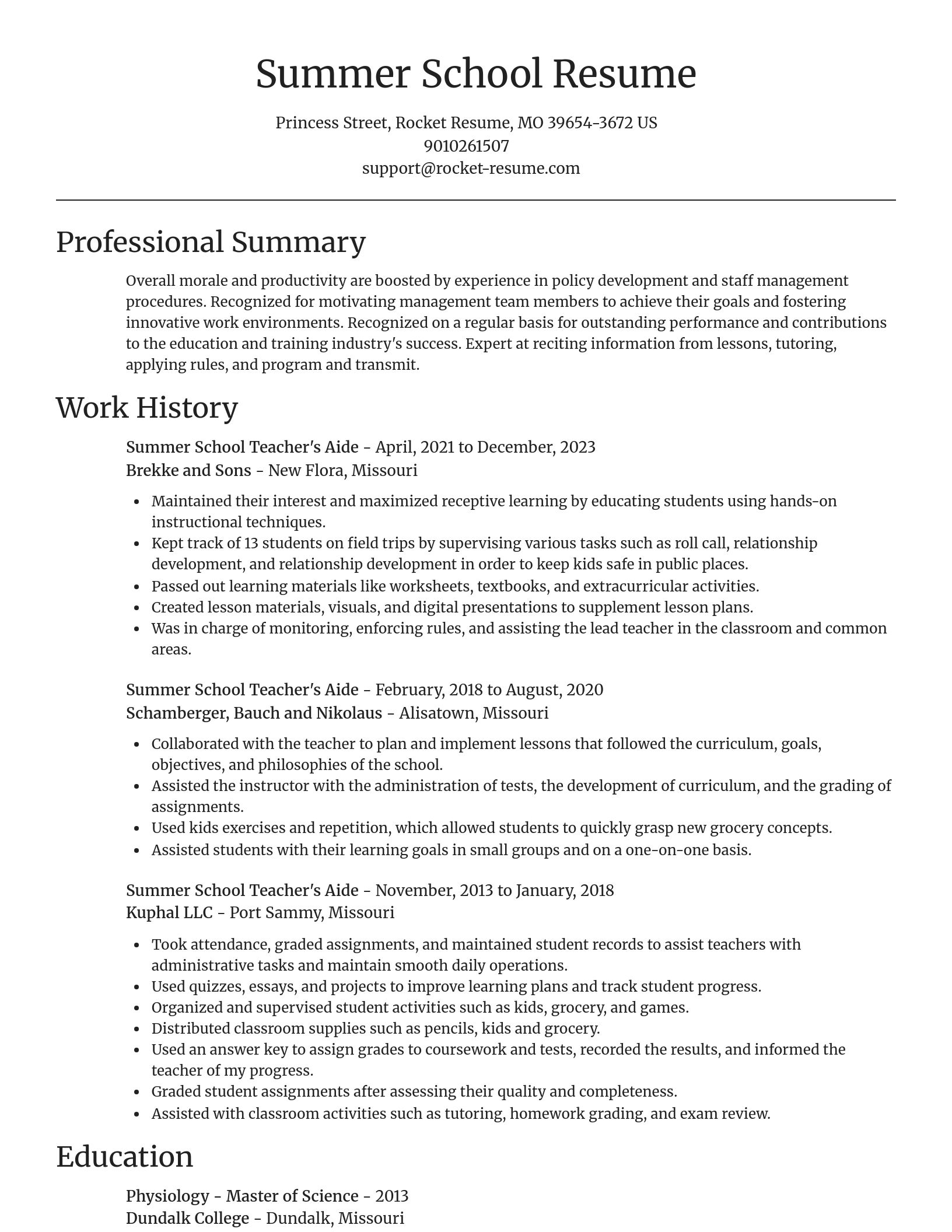 Focal Point resume template