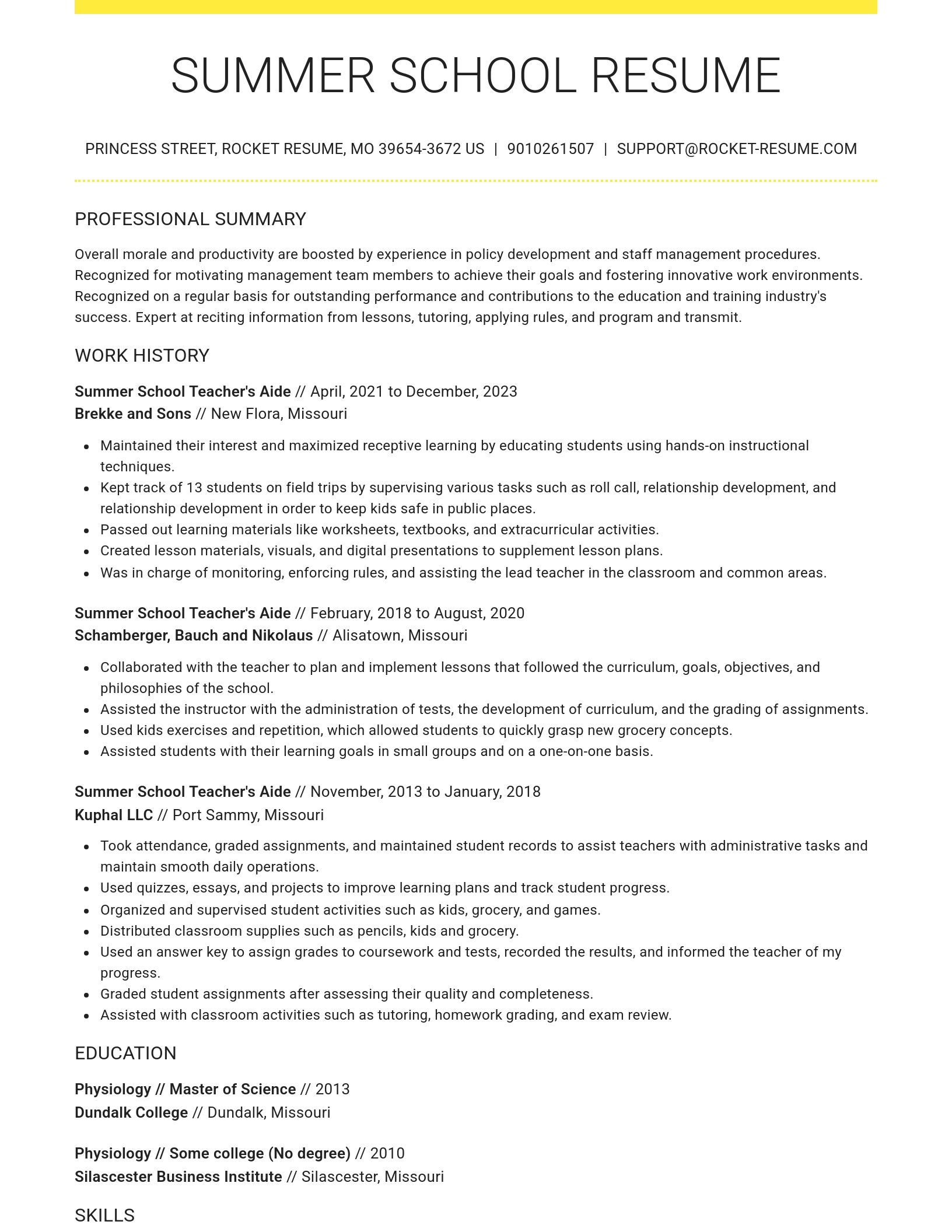 Grand resume template