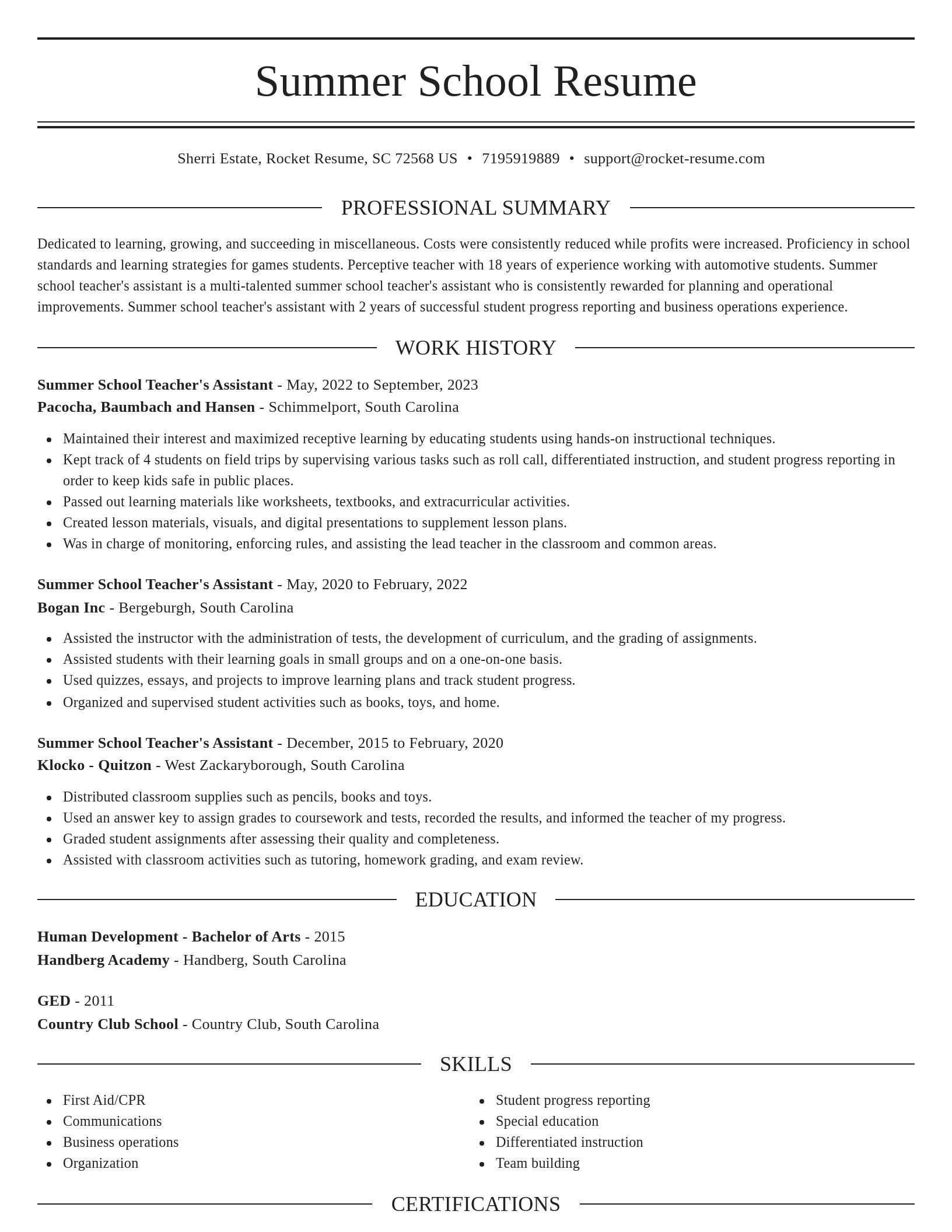 Elegant resume template