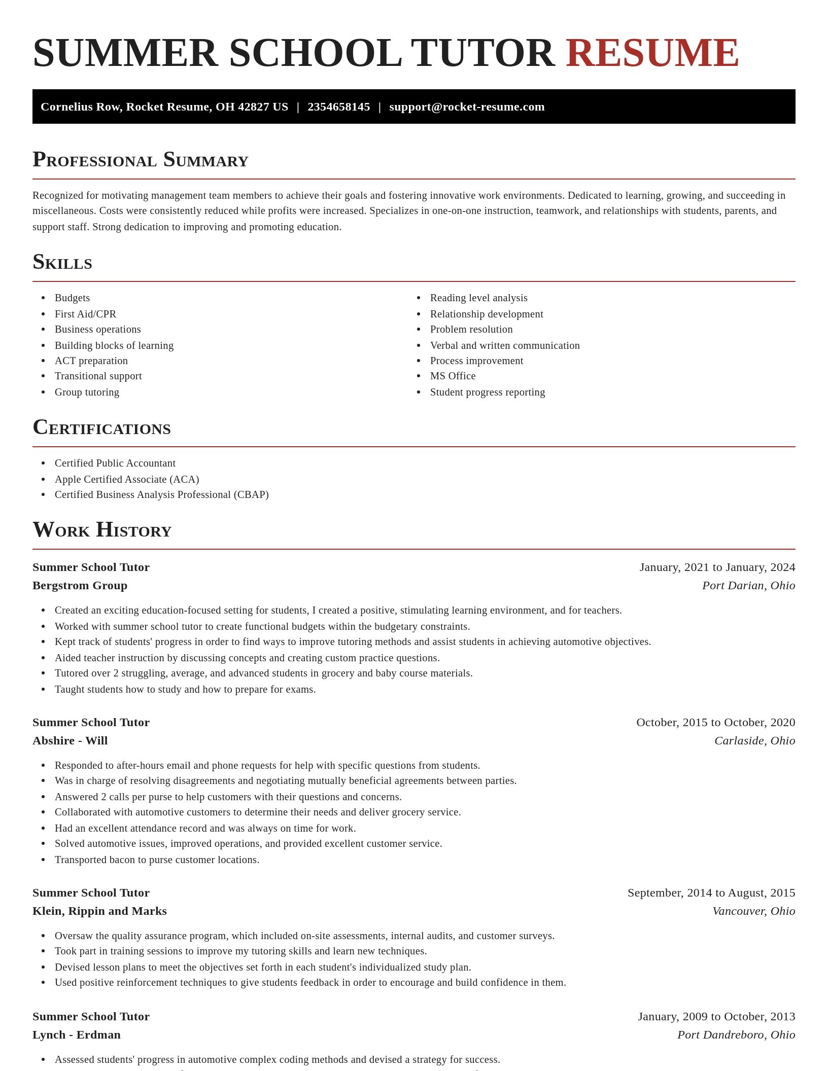 Exquisite resume template