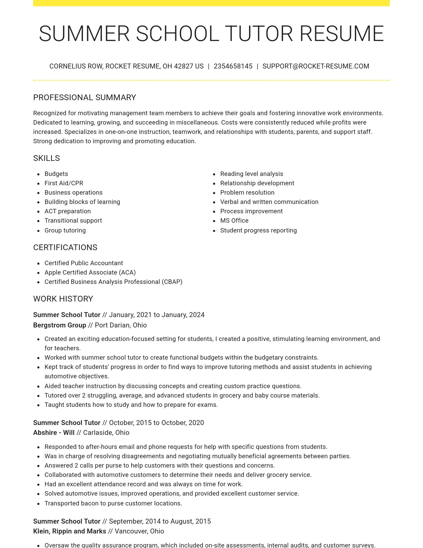 Grand resume template