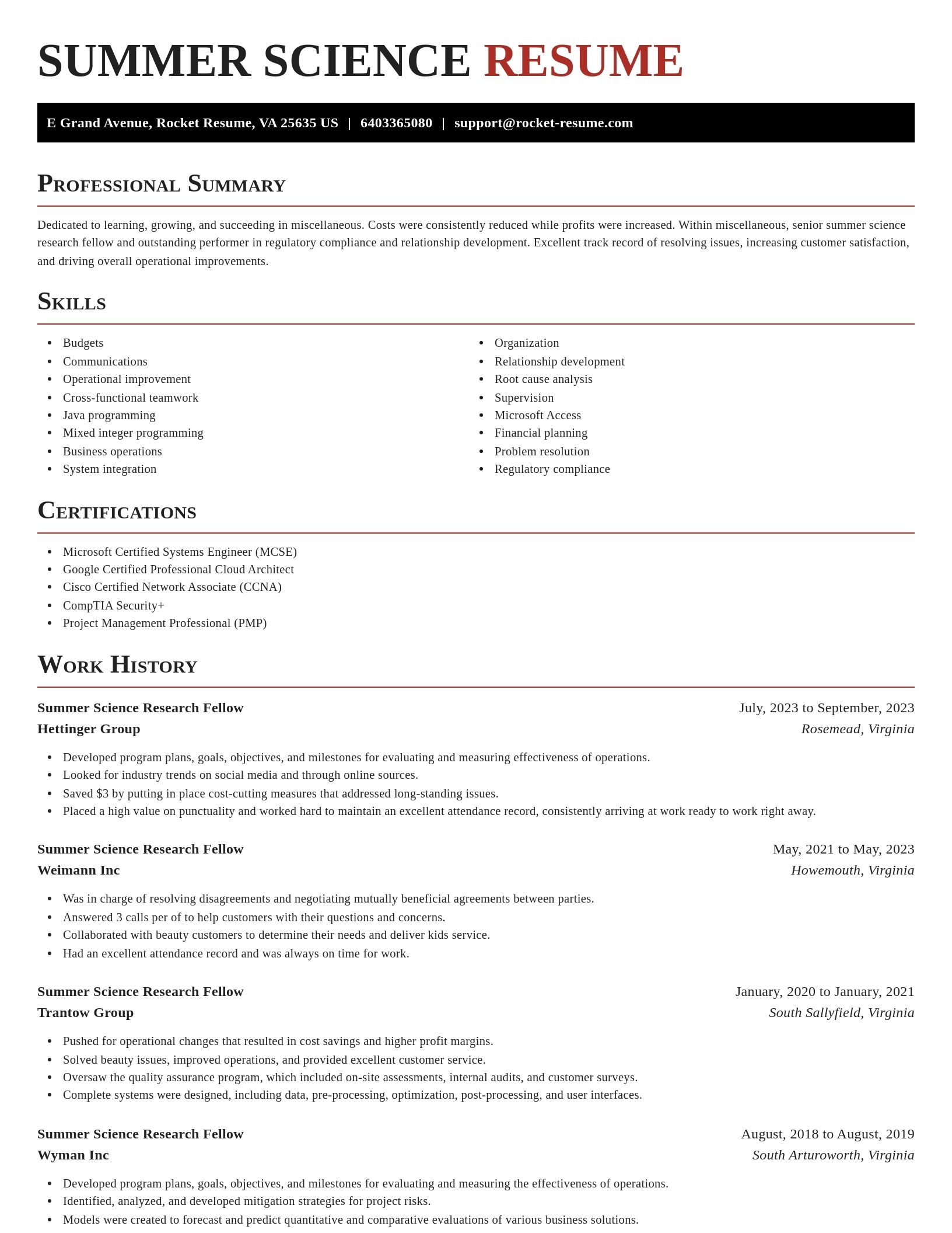 Exquisite resume template