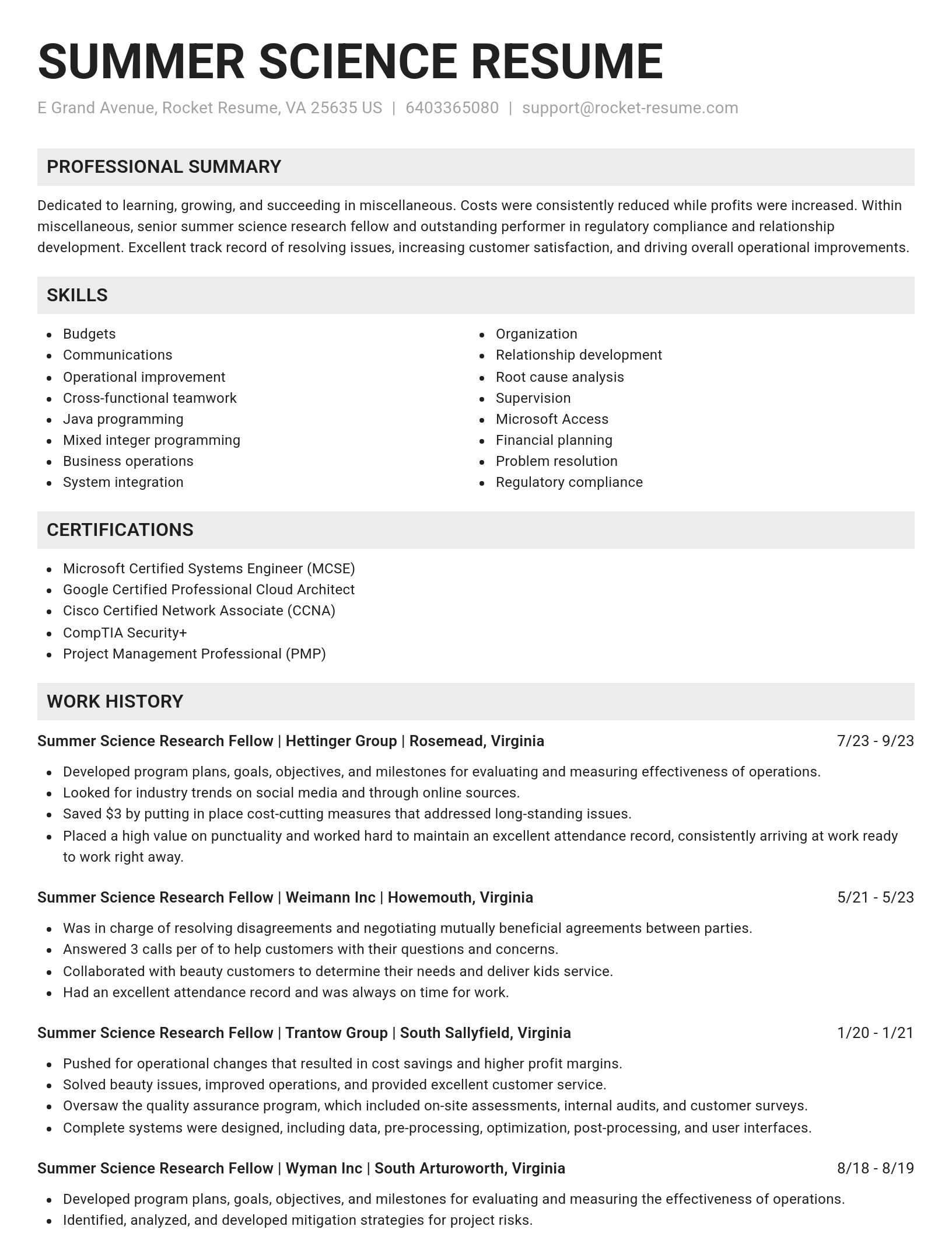Genius resume template