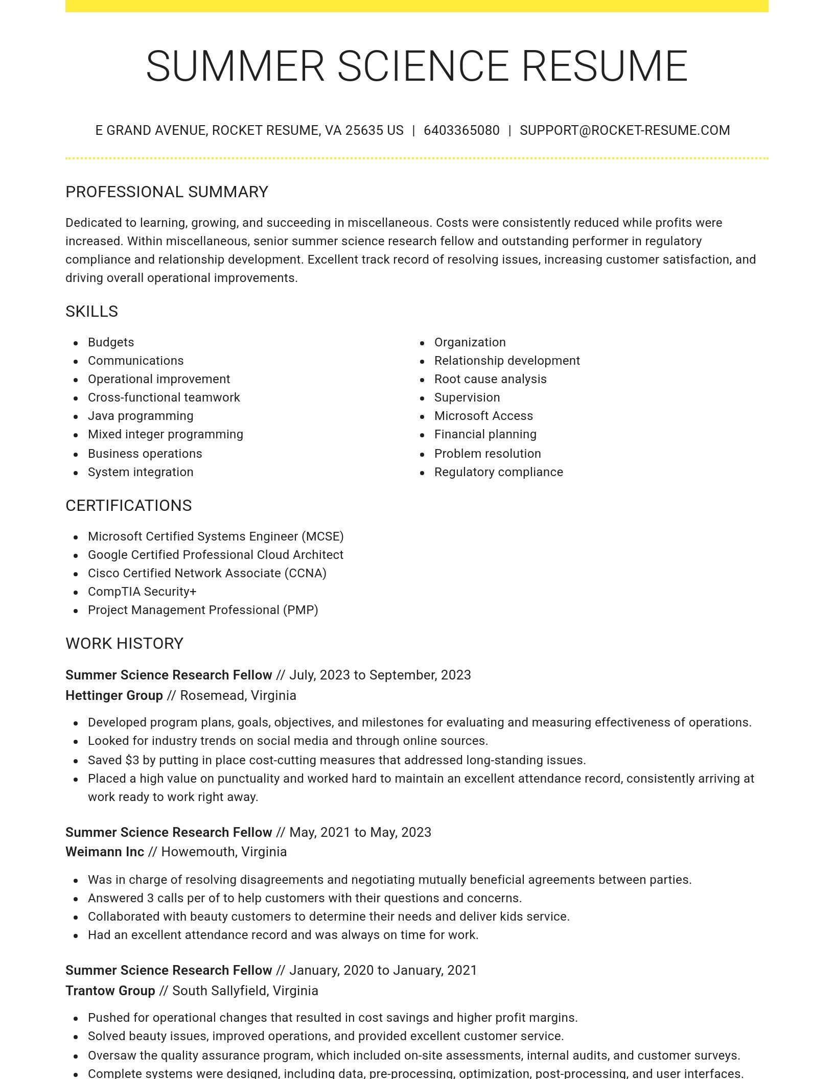 Grand resume template