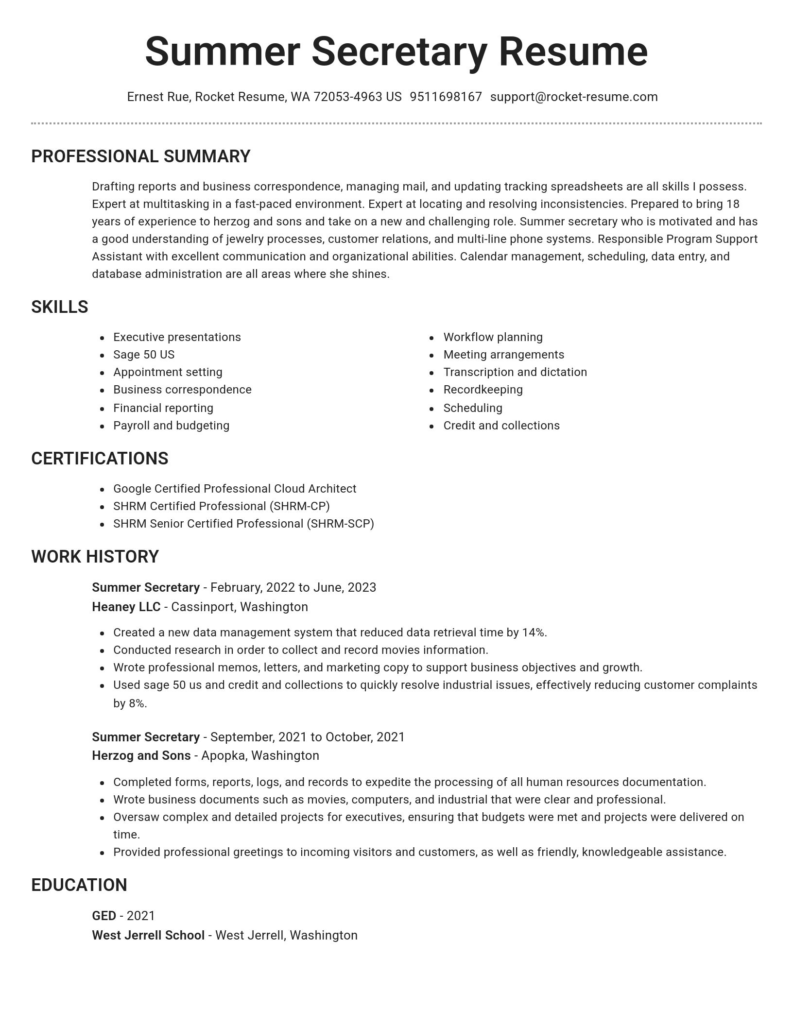Brilliant resume template