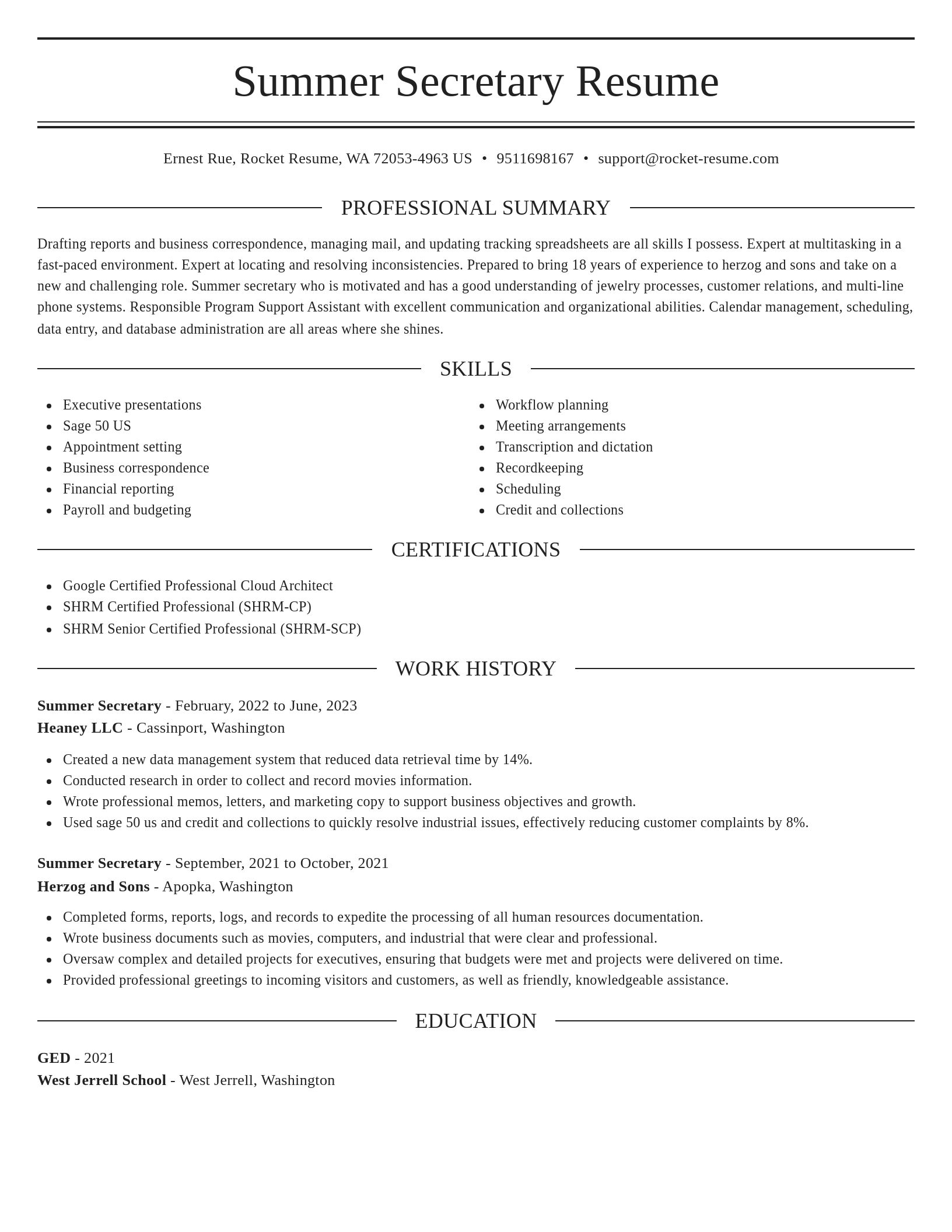 Elegant resume template