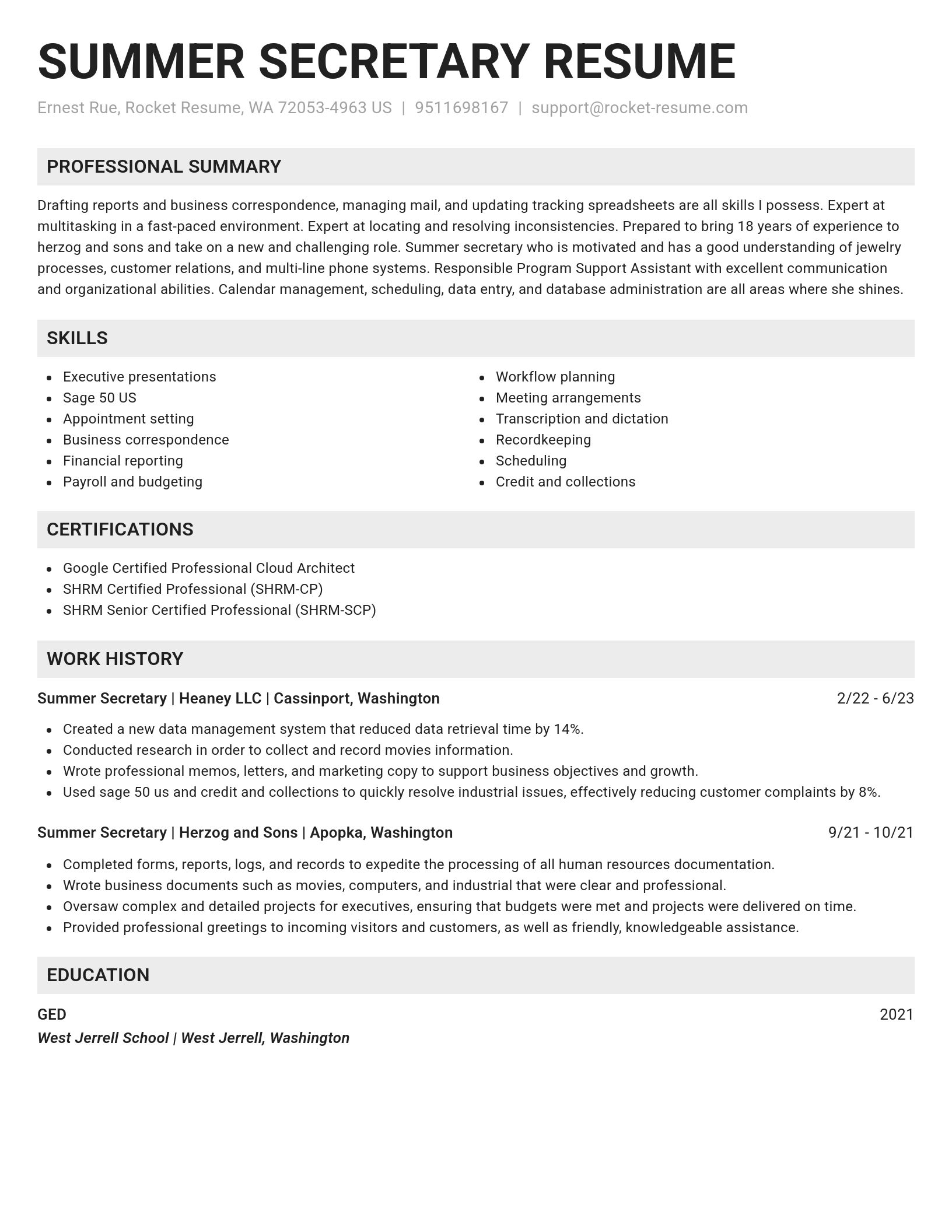 Genius resume template
