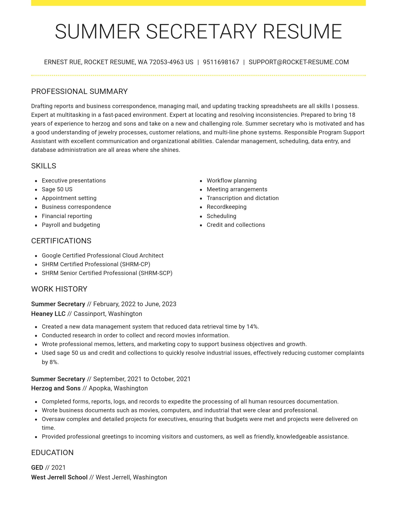 Grand resume template