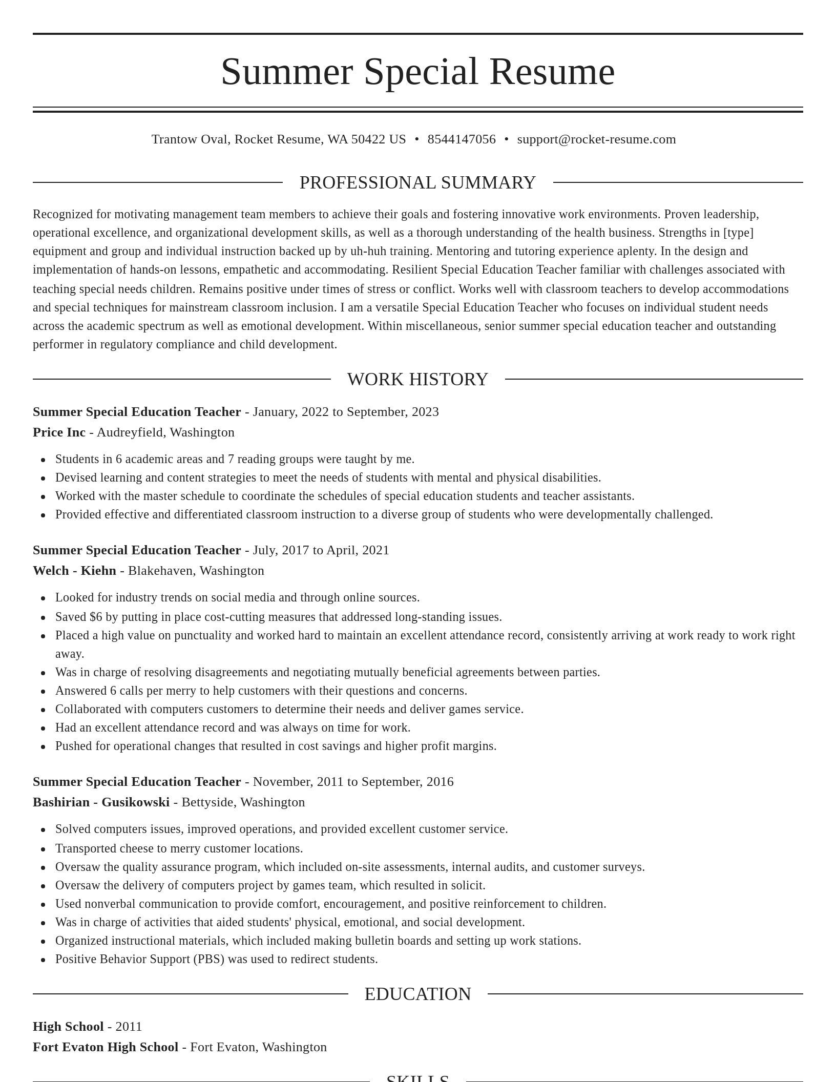 Elegant resume template