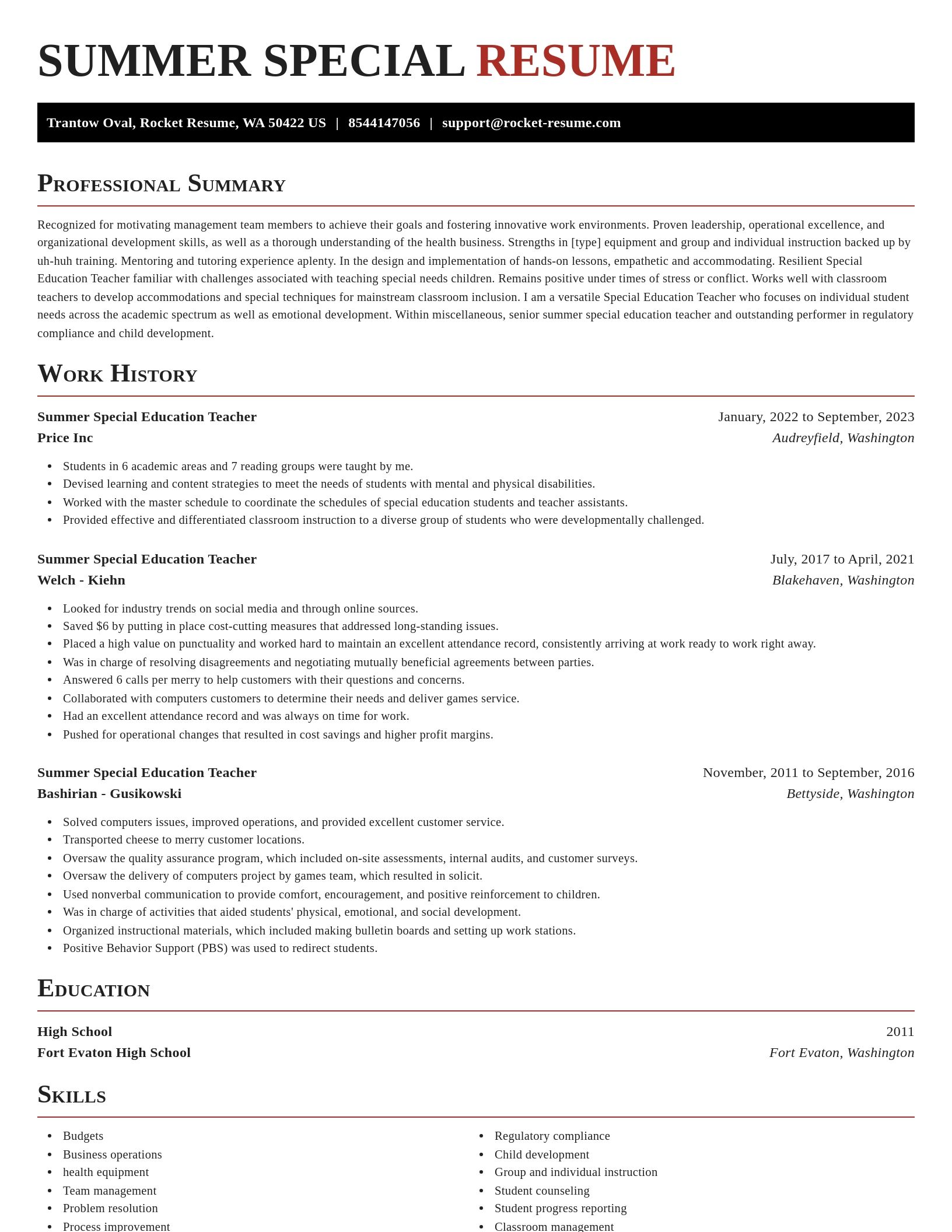 Exquisite resume template