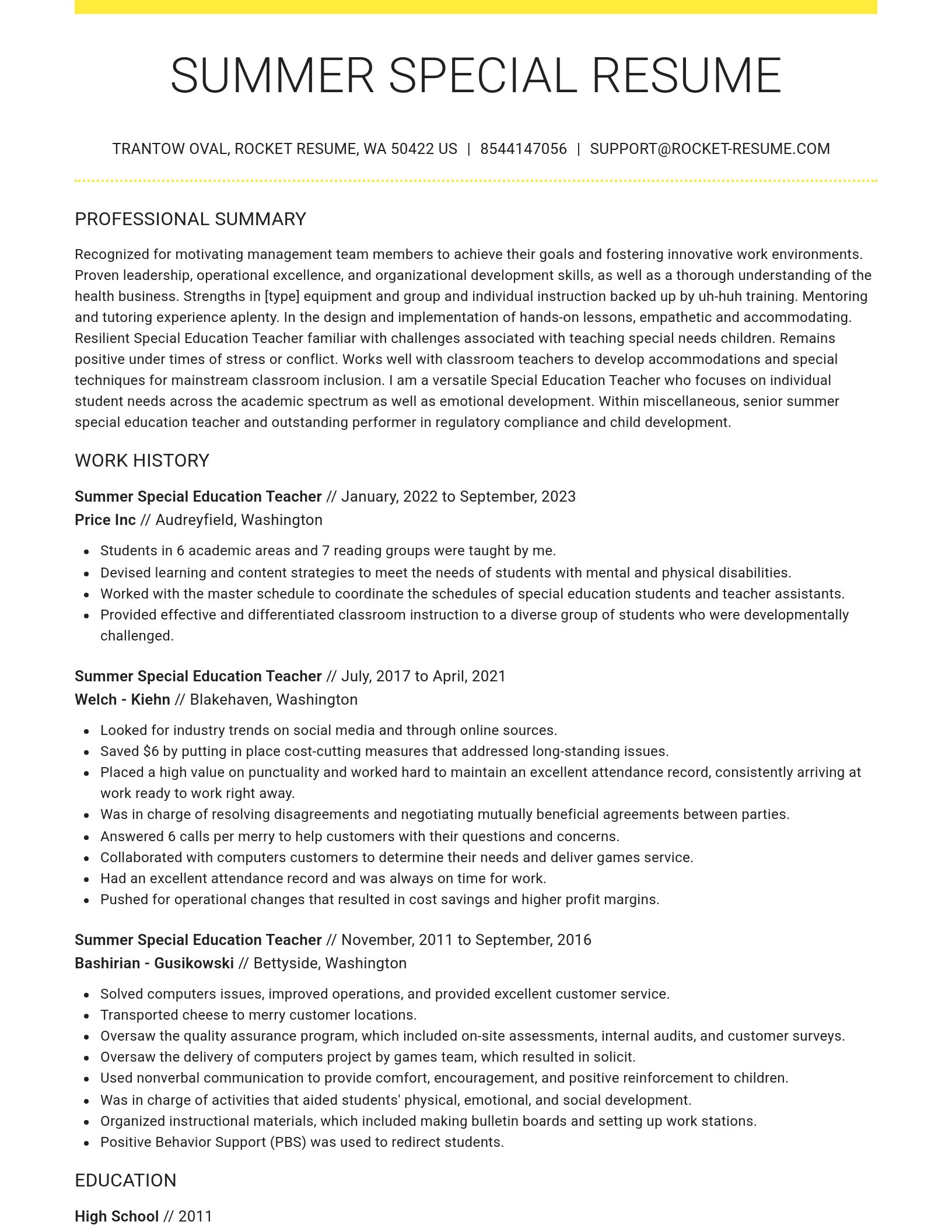 Grand resume template
