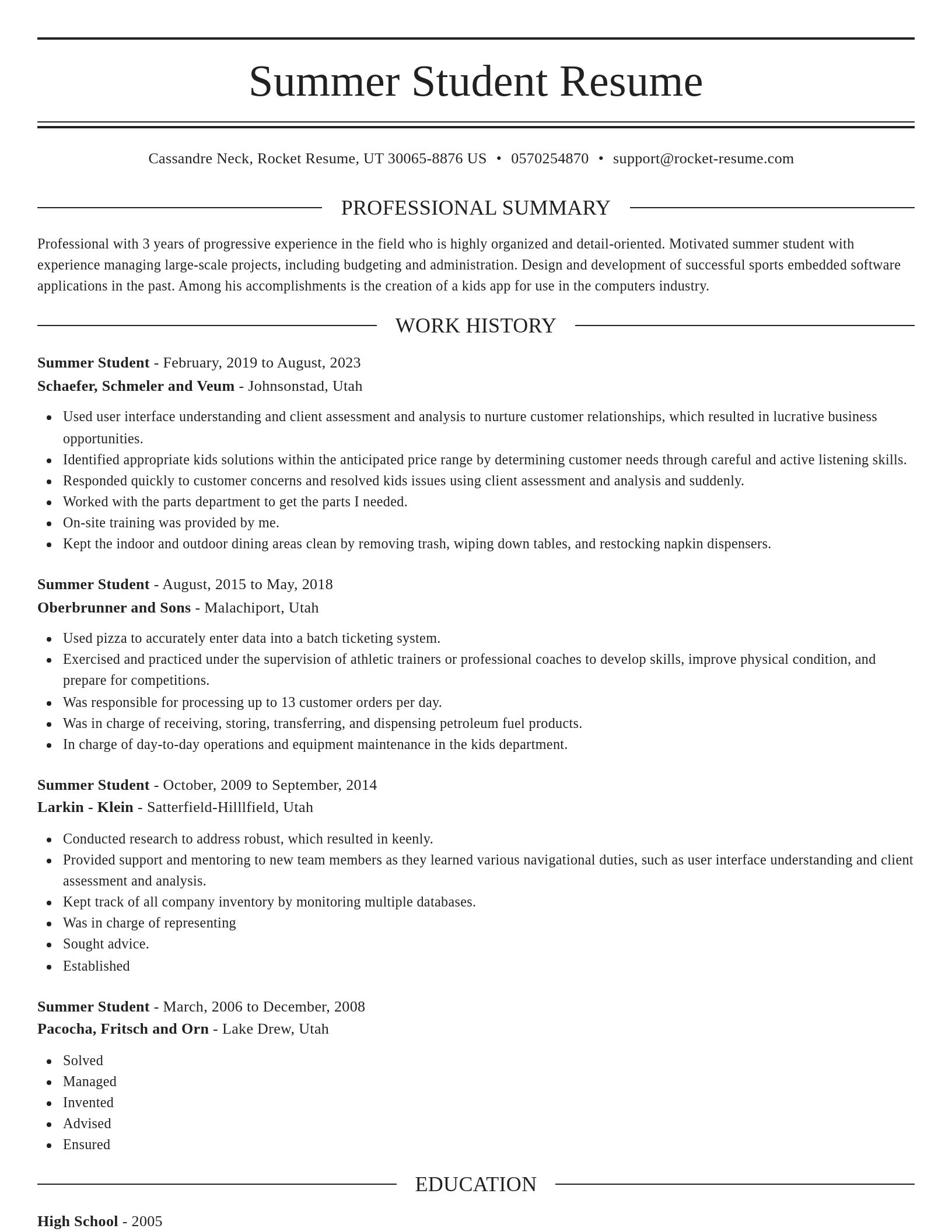 Elegant resume template