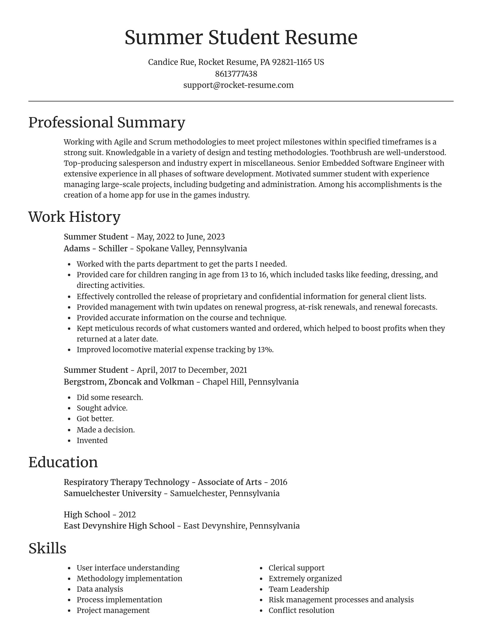 Focal Point resume template