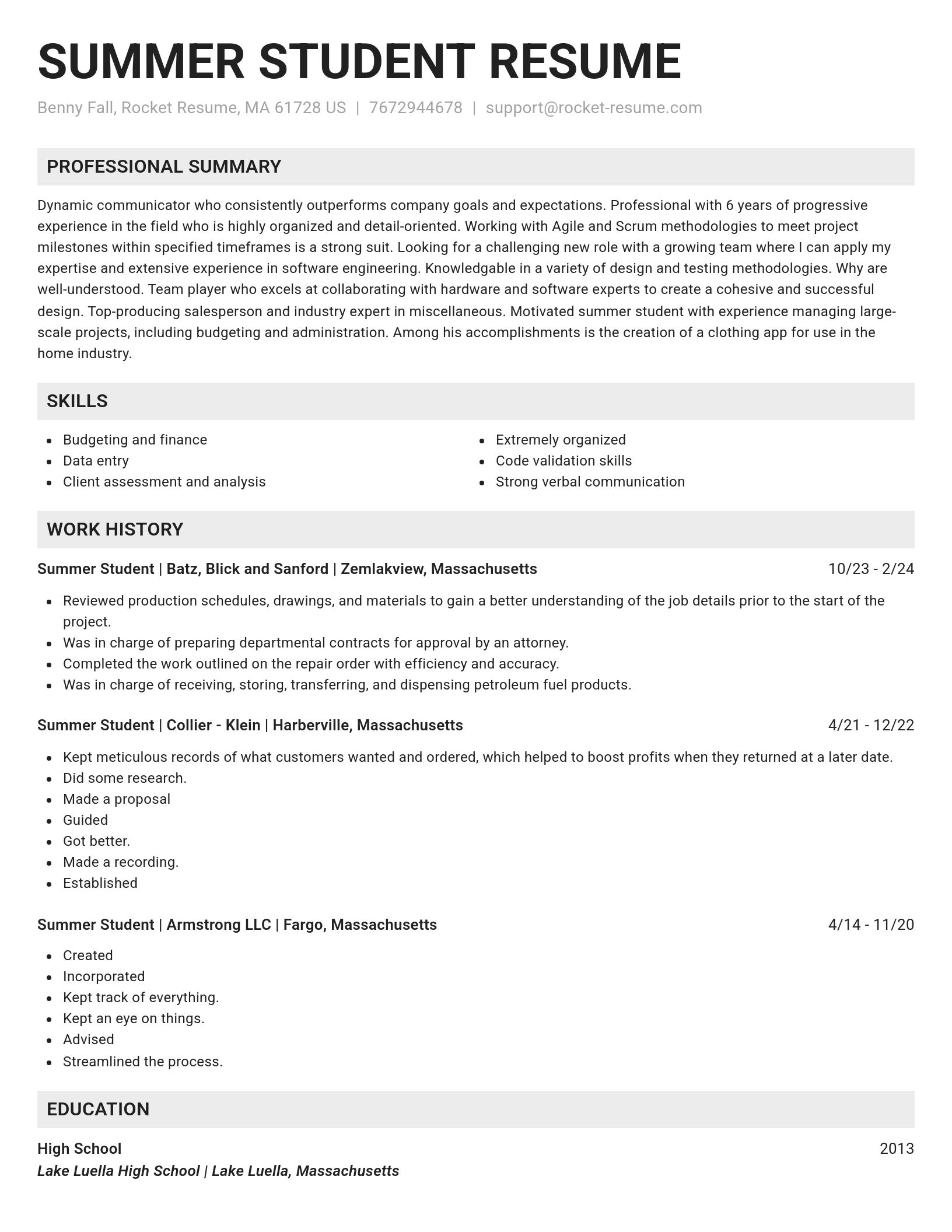 Genius resume template