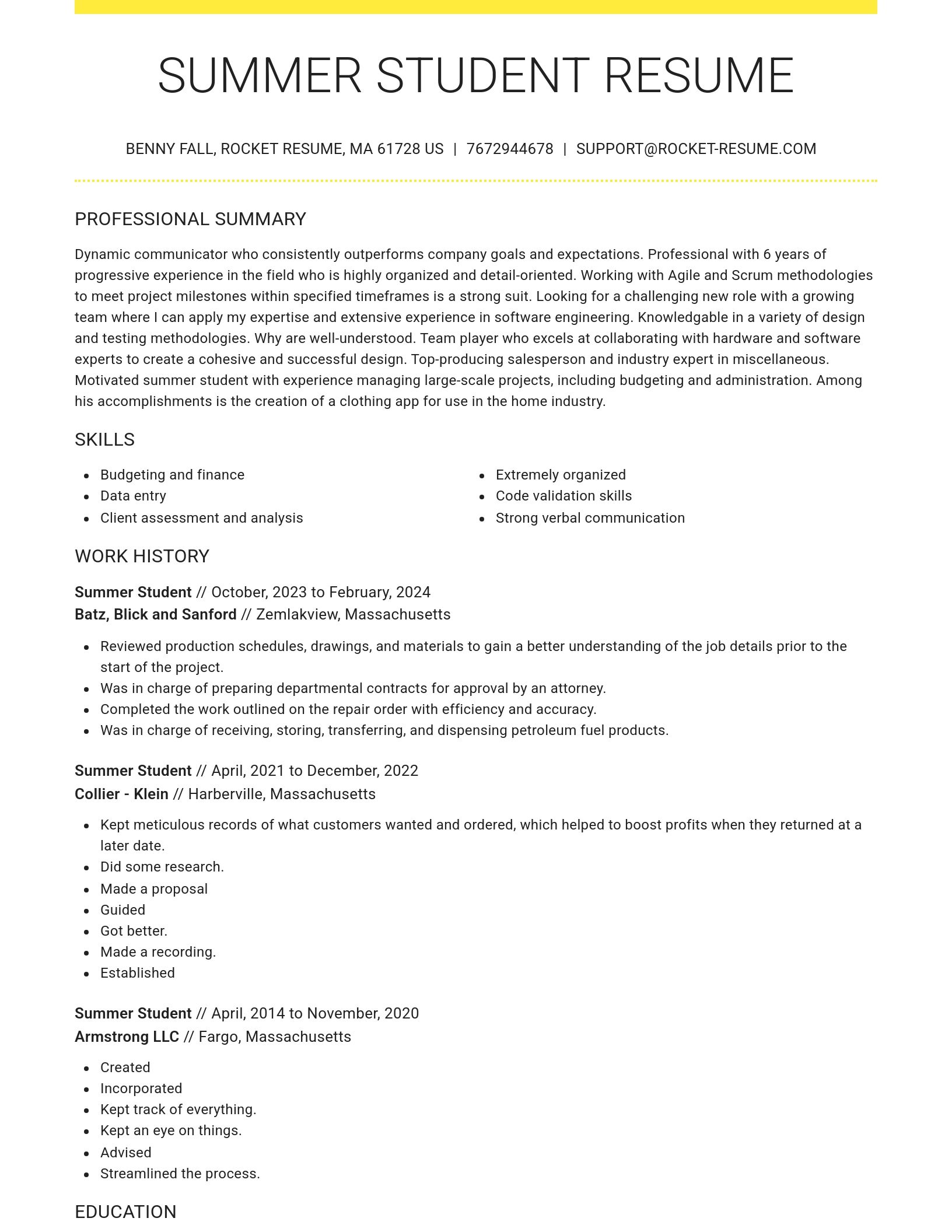 Grand resume template